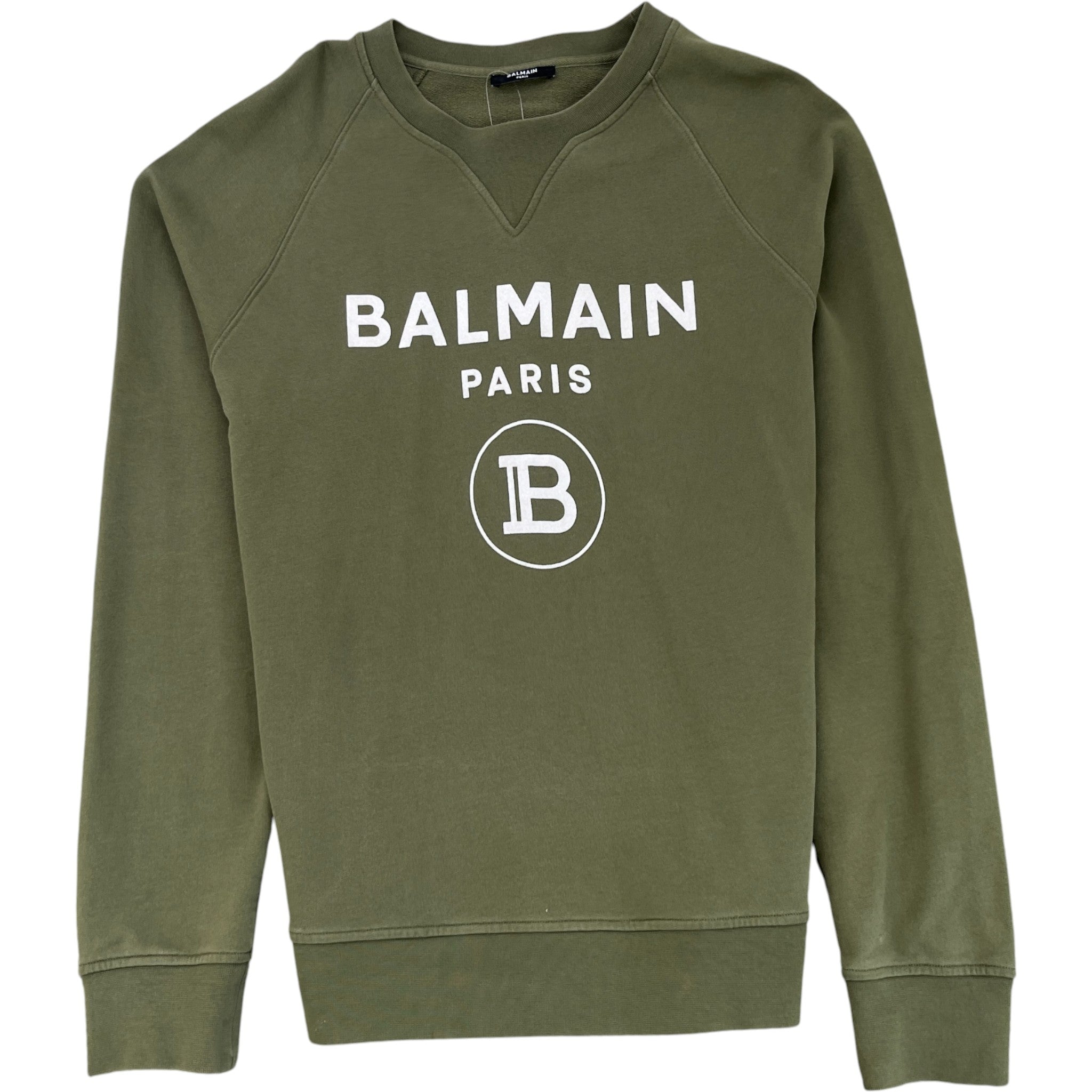 Men's Logo Print Sweatshirt Green Size XXL