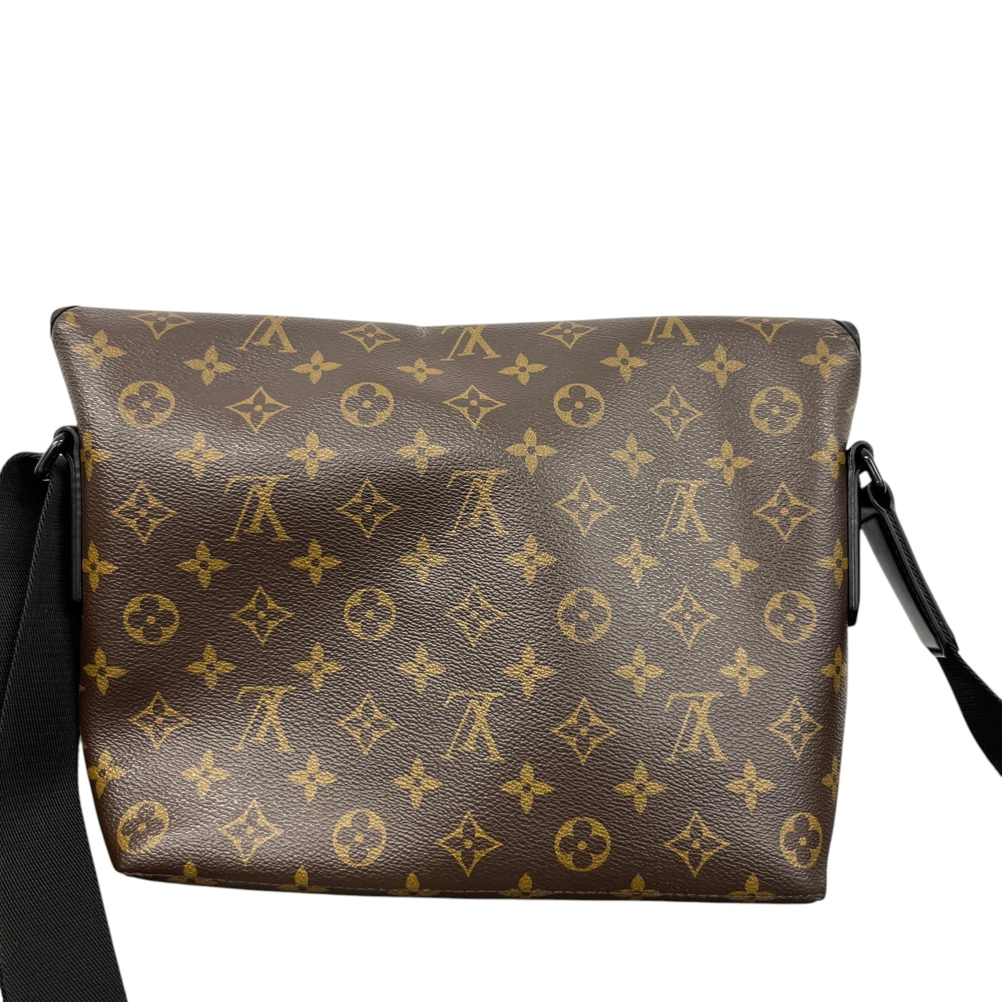 Men's Monogram Magnetic Messenger Bag Brown