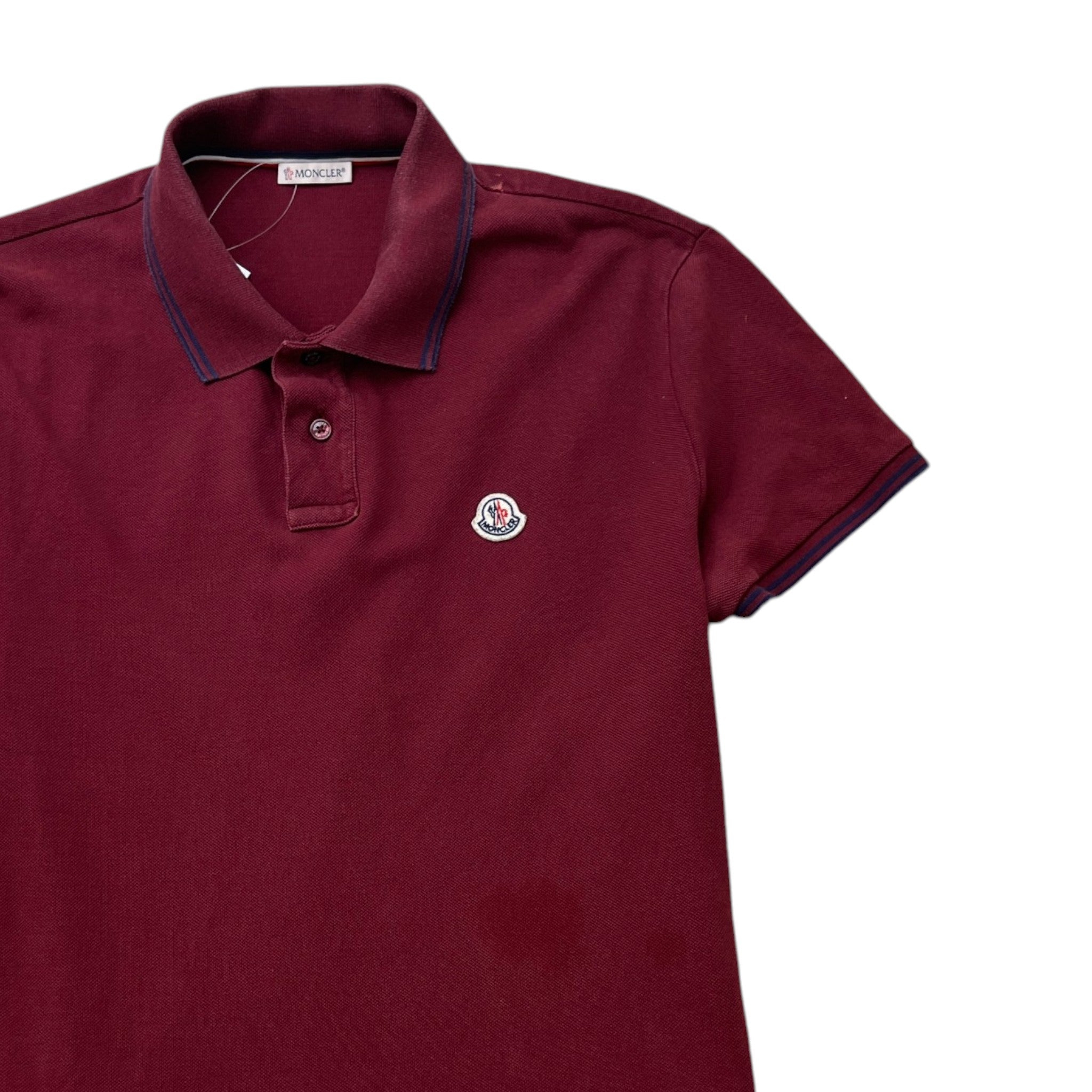 Men's Maglia Polo Shirt Burgundy Size L