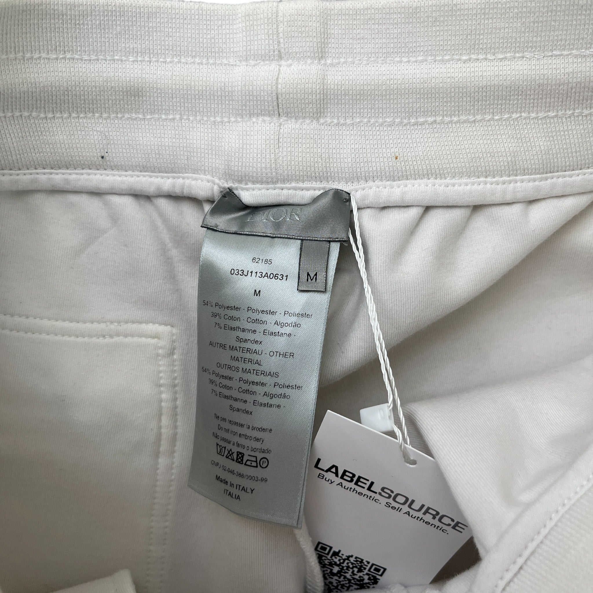 Men's Embroidered Logo Shorts White Size M