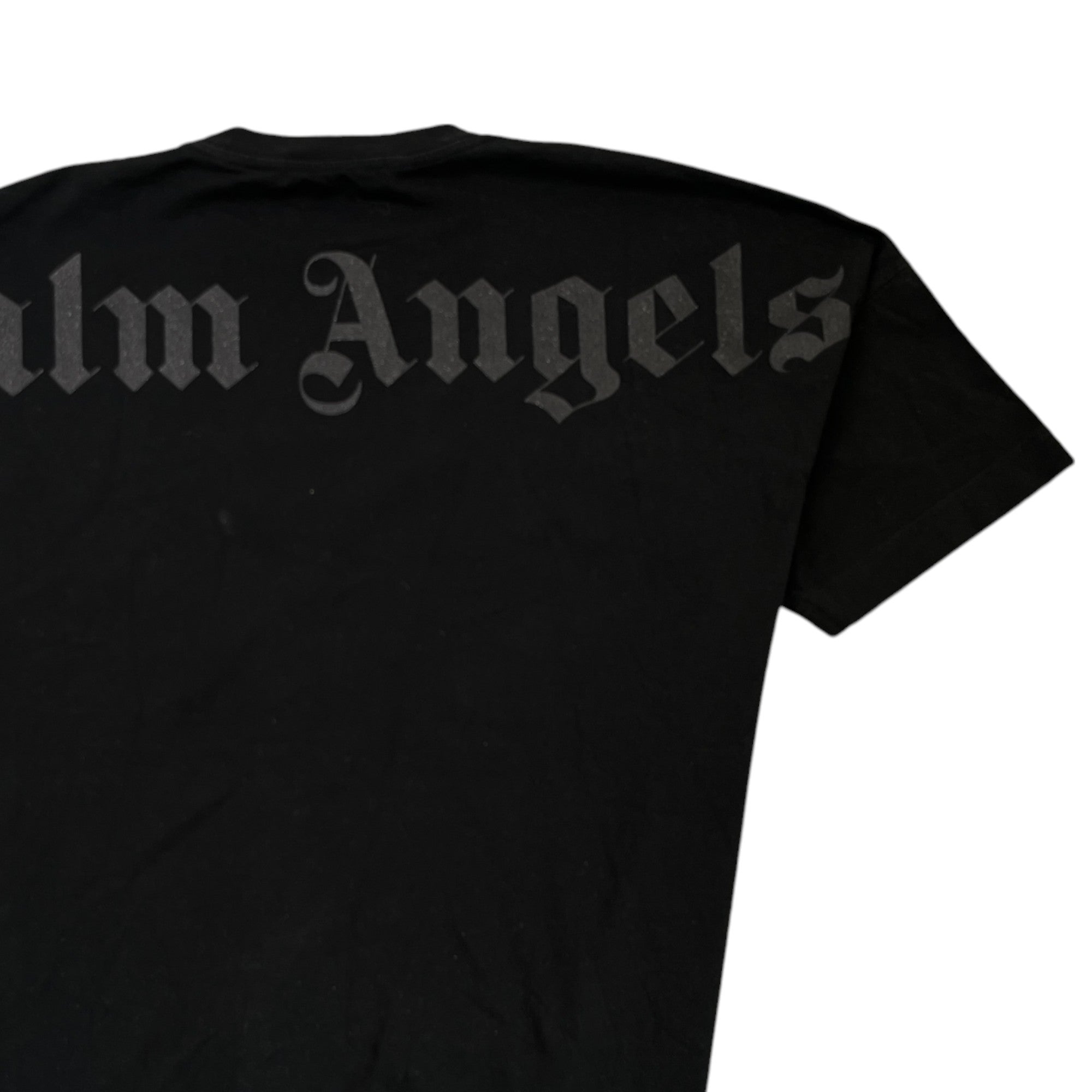 Men's Oversized Glitter Logo T-Shirt Black Size S