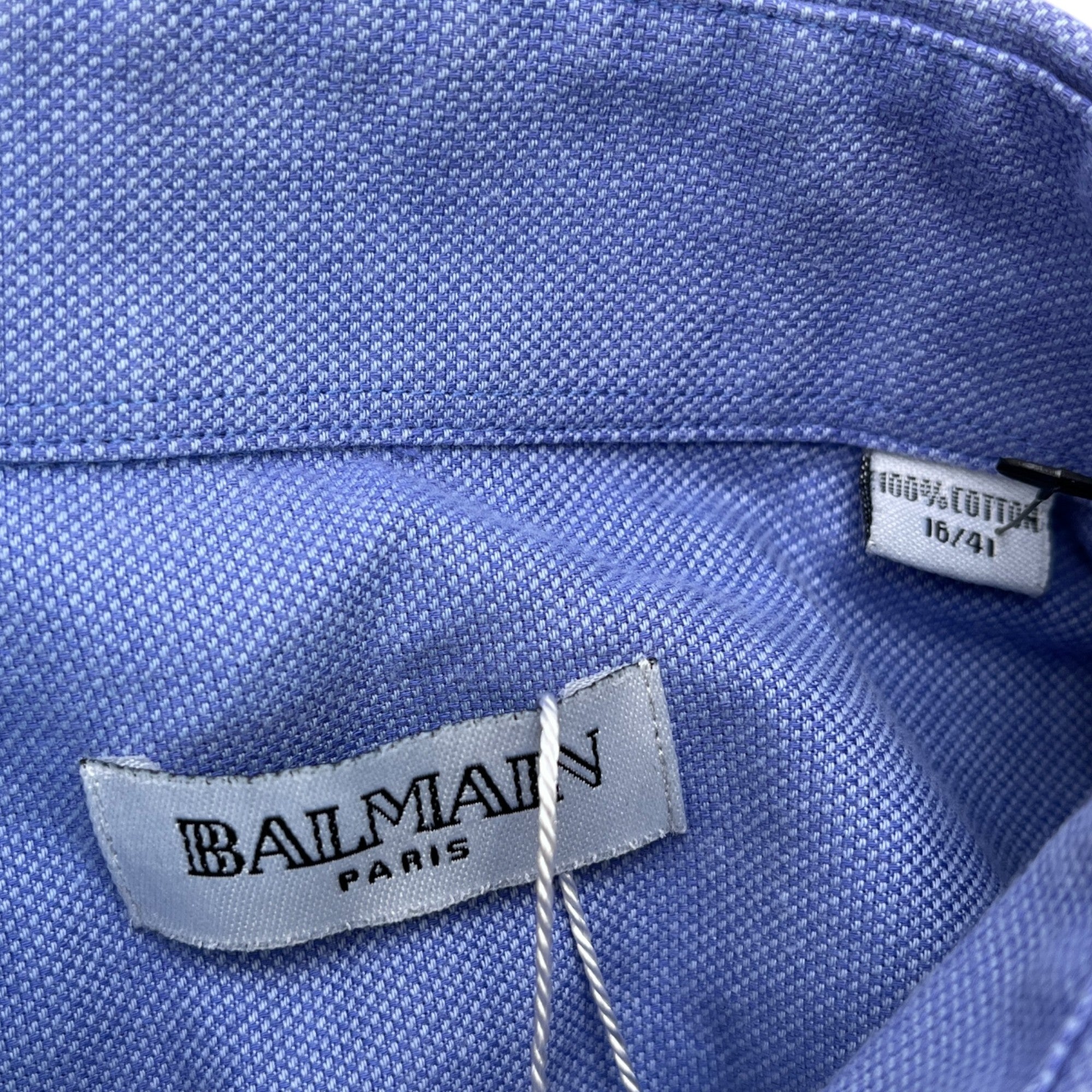 Men's Button Up Long Sleeve Shirt Blue Size L