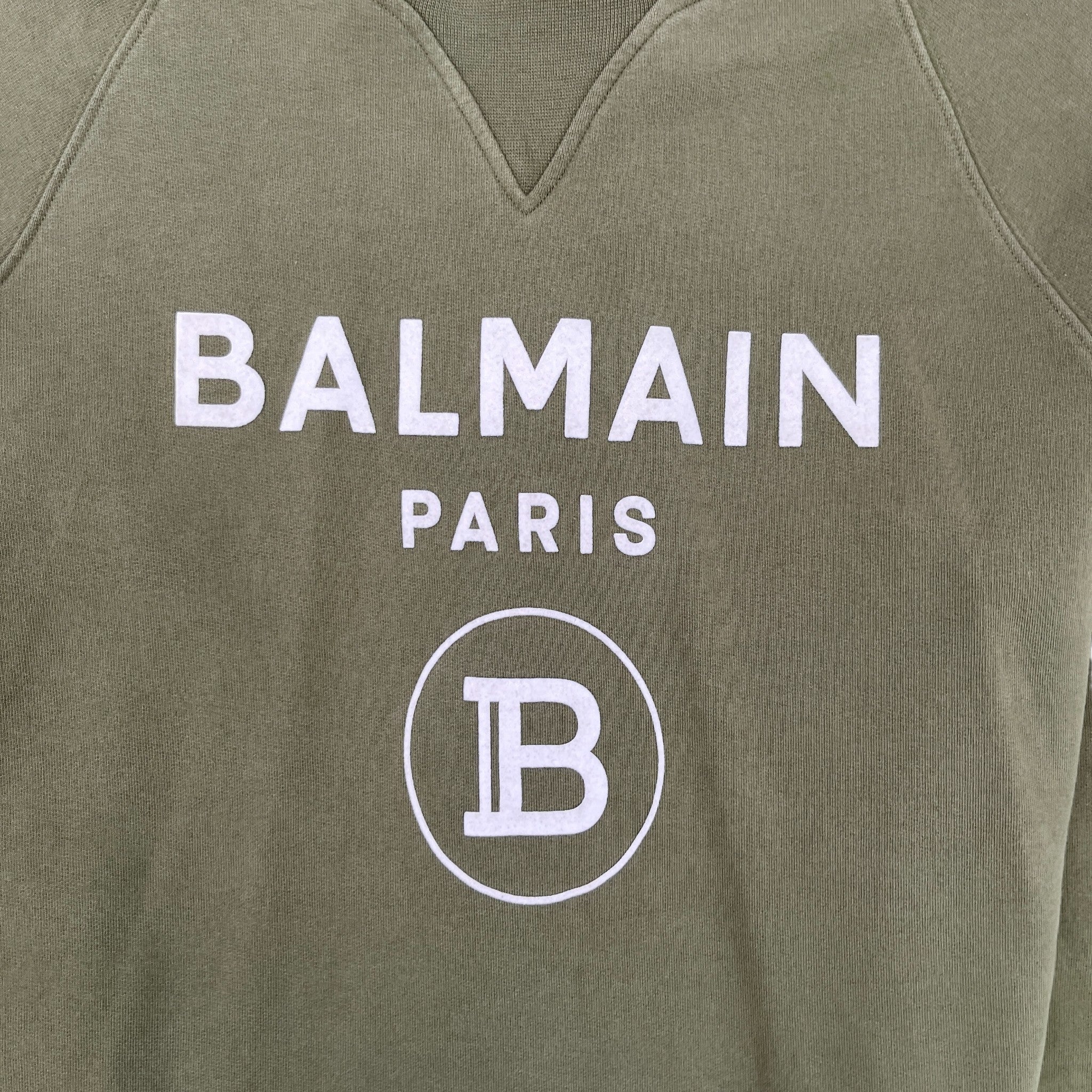 Men's Logo Print Sweatshirt Green Size XXL