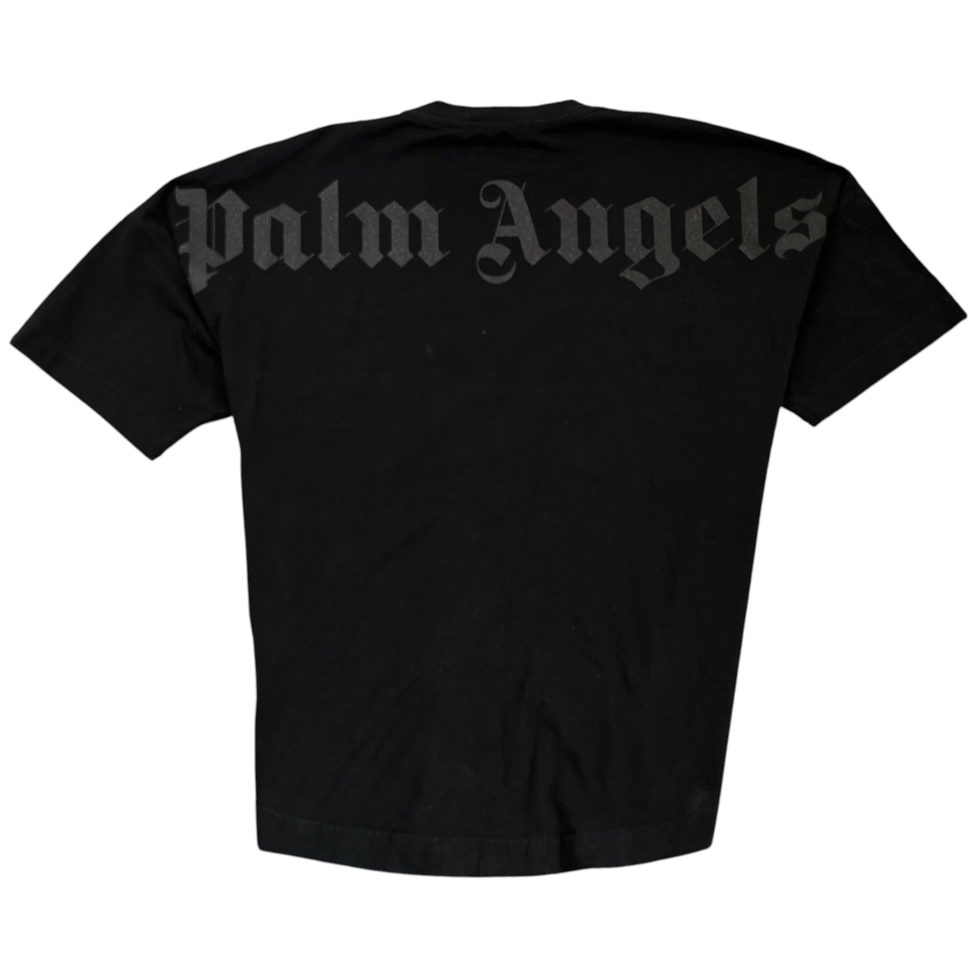 Men's Oversized Glitter Logo T-Shirt Black Size S