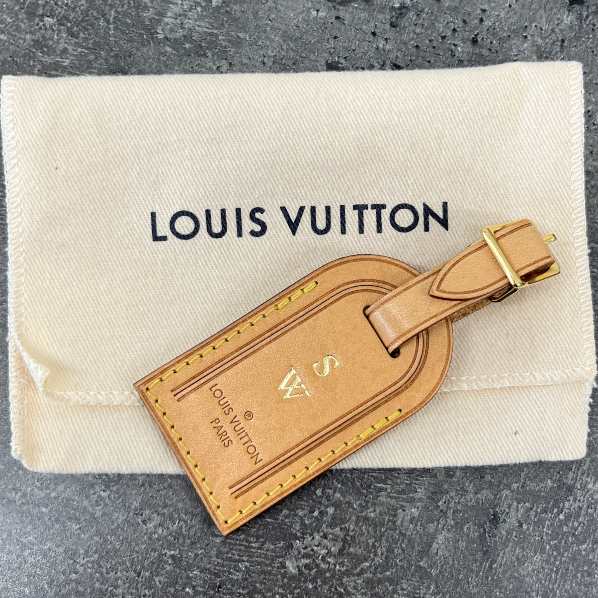 Women's Leather Luggage Tag Brown