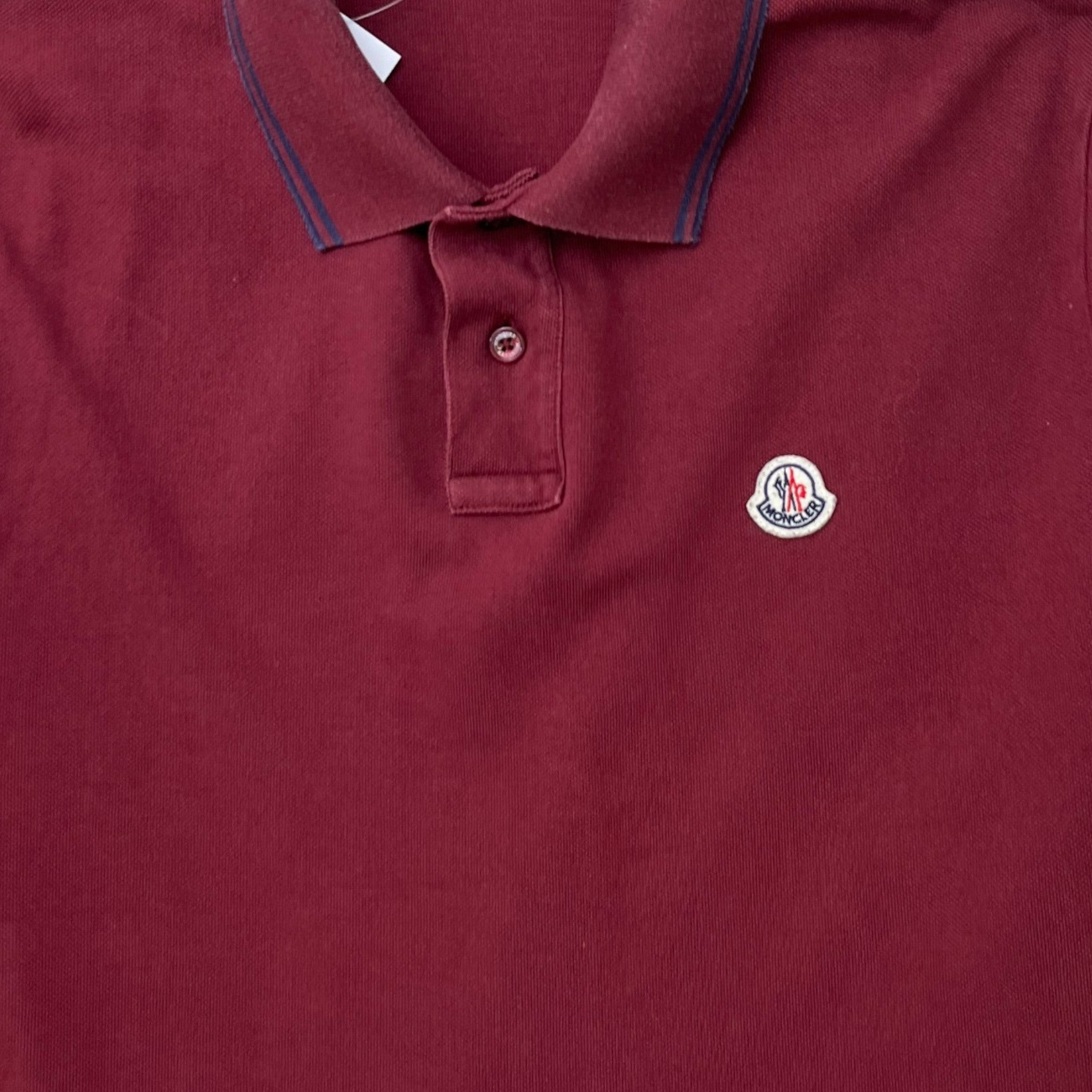 Men's Maglia Polo Shirt Burgundy Size L