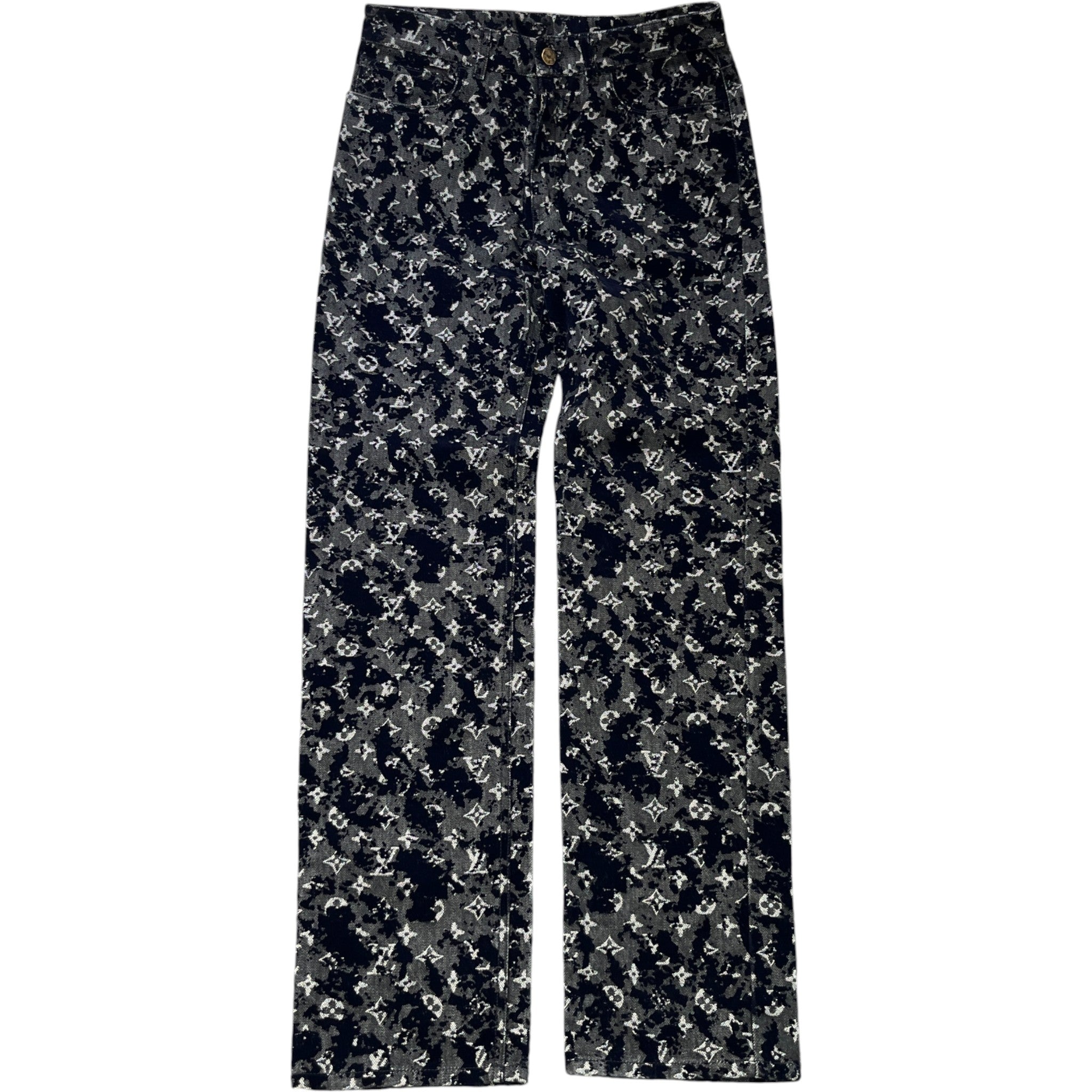 Men's Monogram Logo Jeans Navy Size Waist 30"