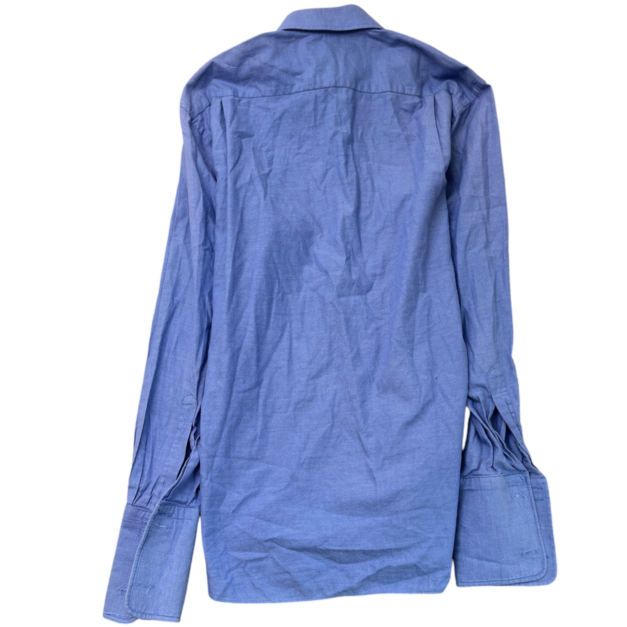 Men's Button Up Long Sleeve Shirt Blue Size L