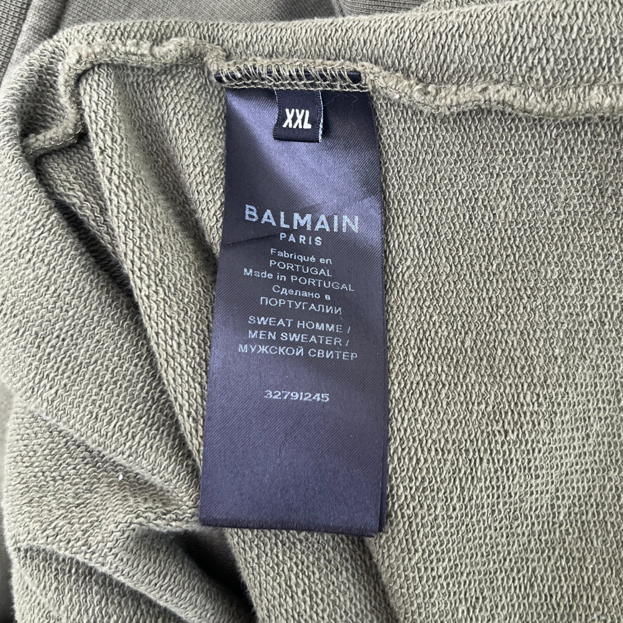 Men's Logo Print Sweatshirt Green Size XXL