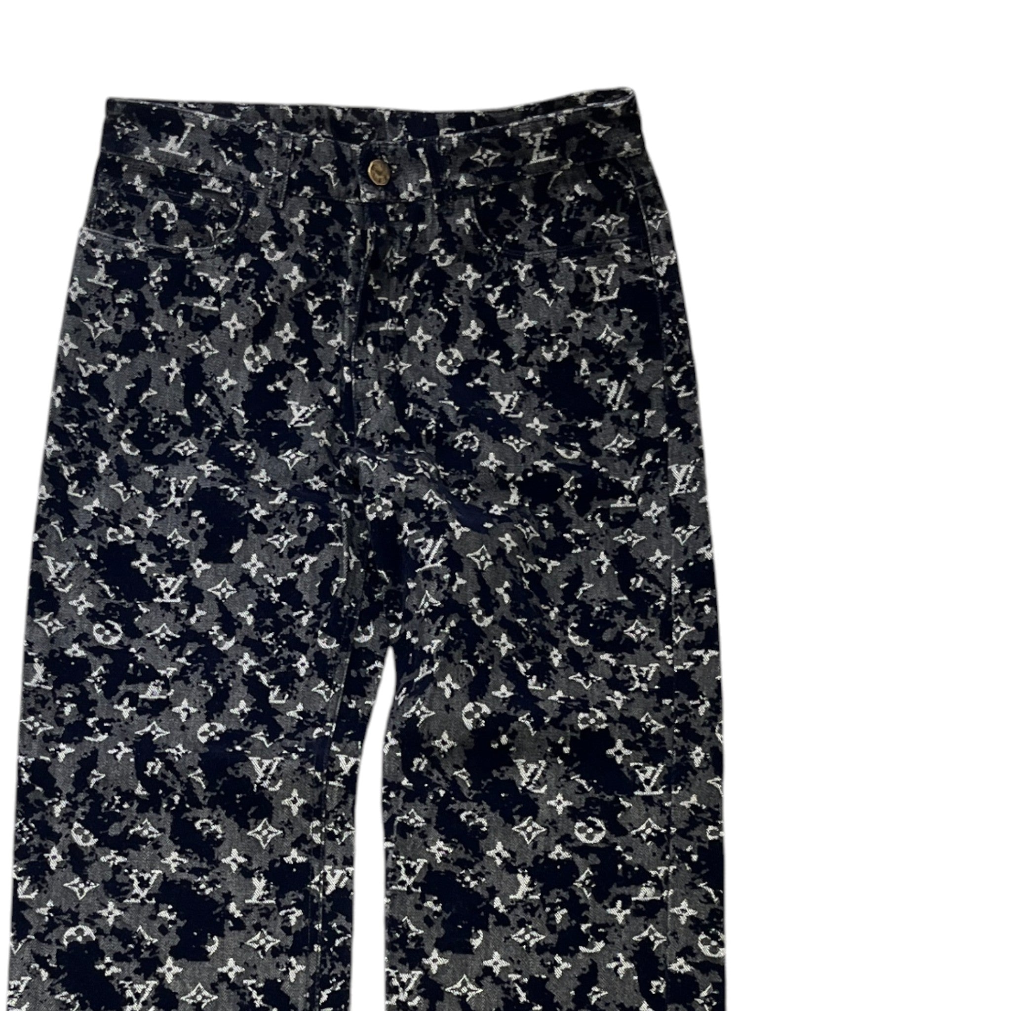 Men's Monogram Logo Jeans Navy Size Waist 30"