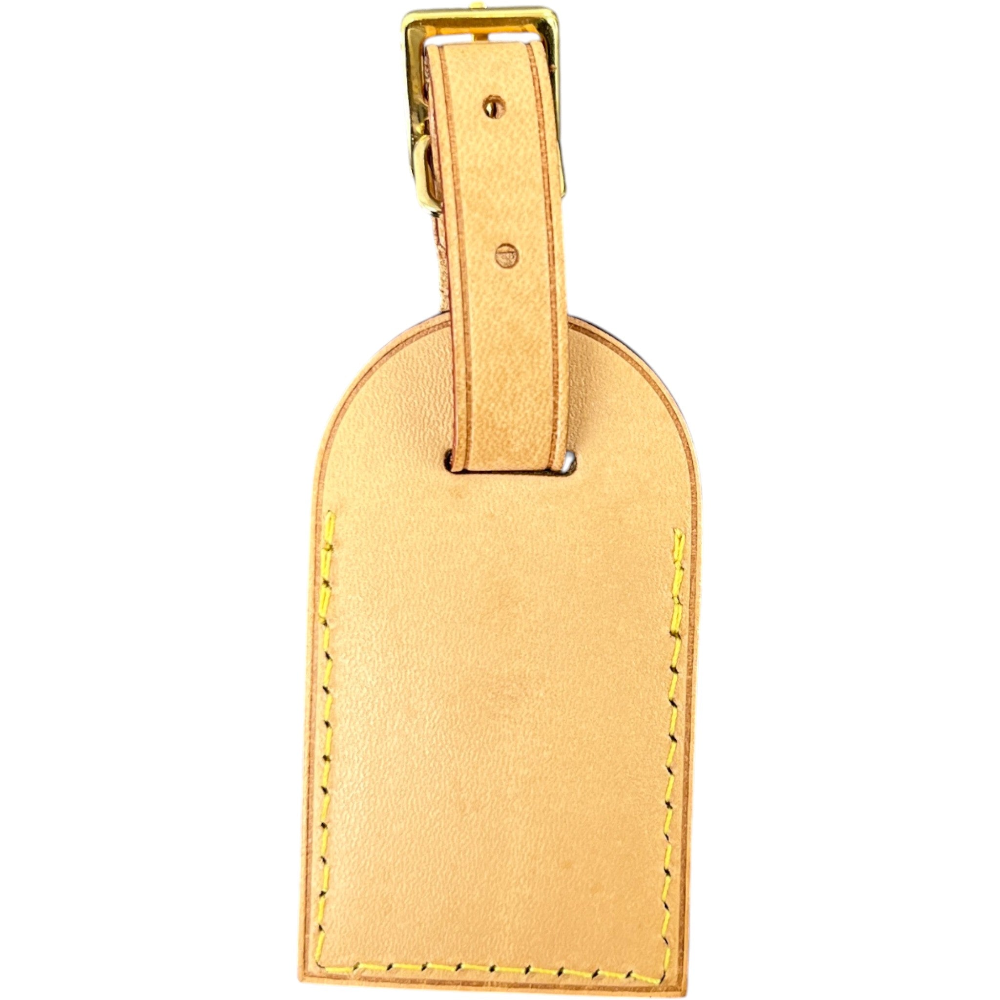 Women's Leather Luggage Tag Brown