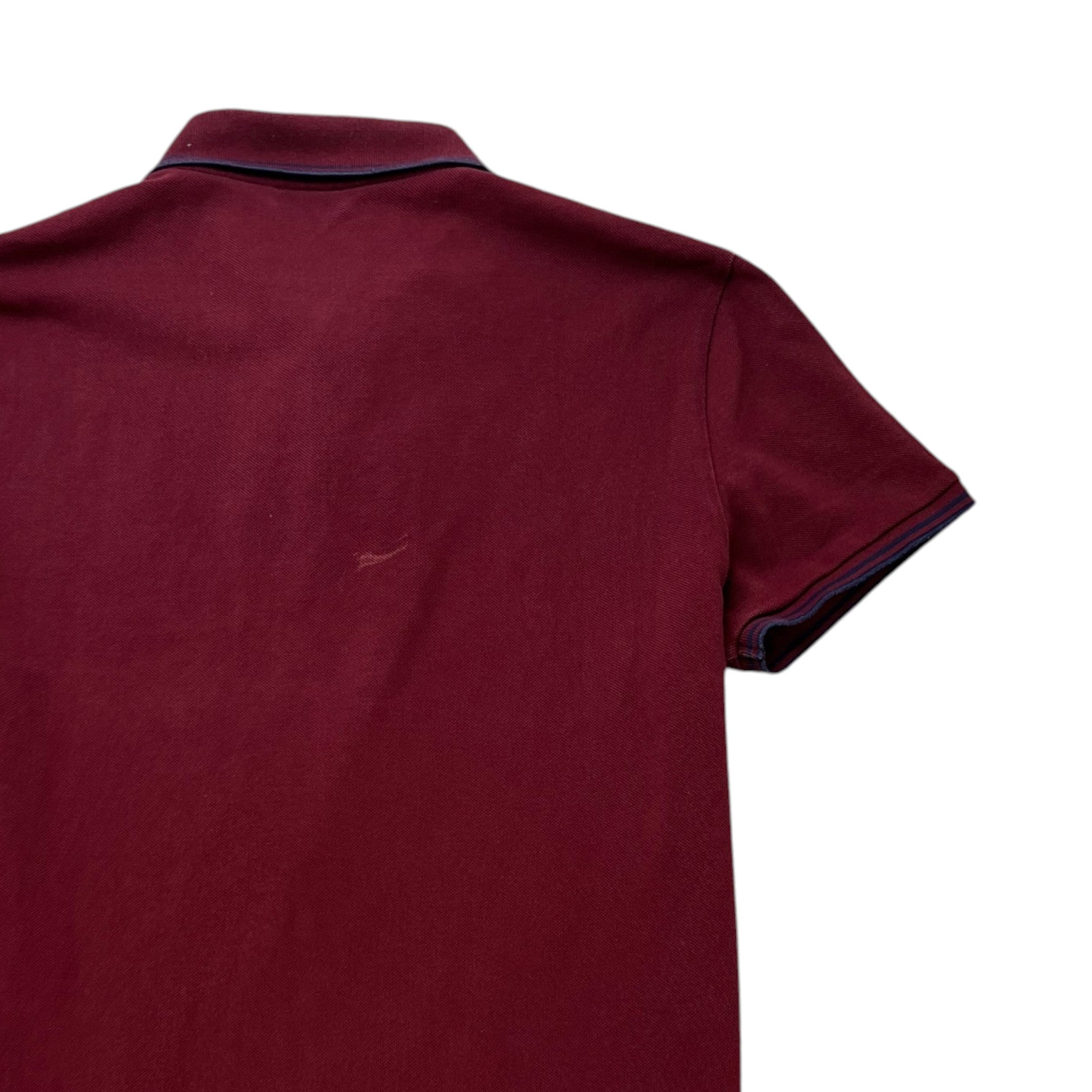 Men's Maglia Polo Shirt Burgundy Size L