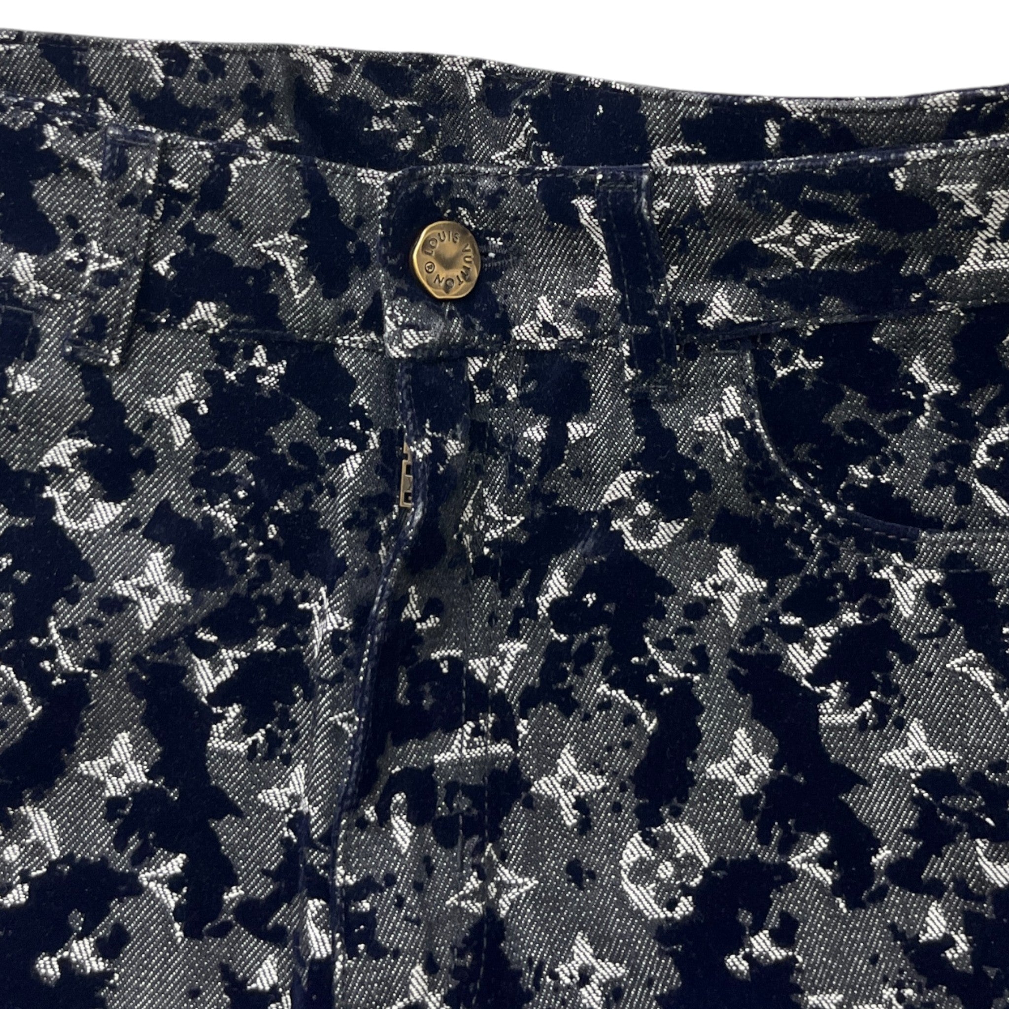 Men's Monogram Logo Jeans Navy Size Waist 30"