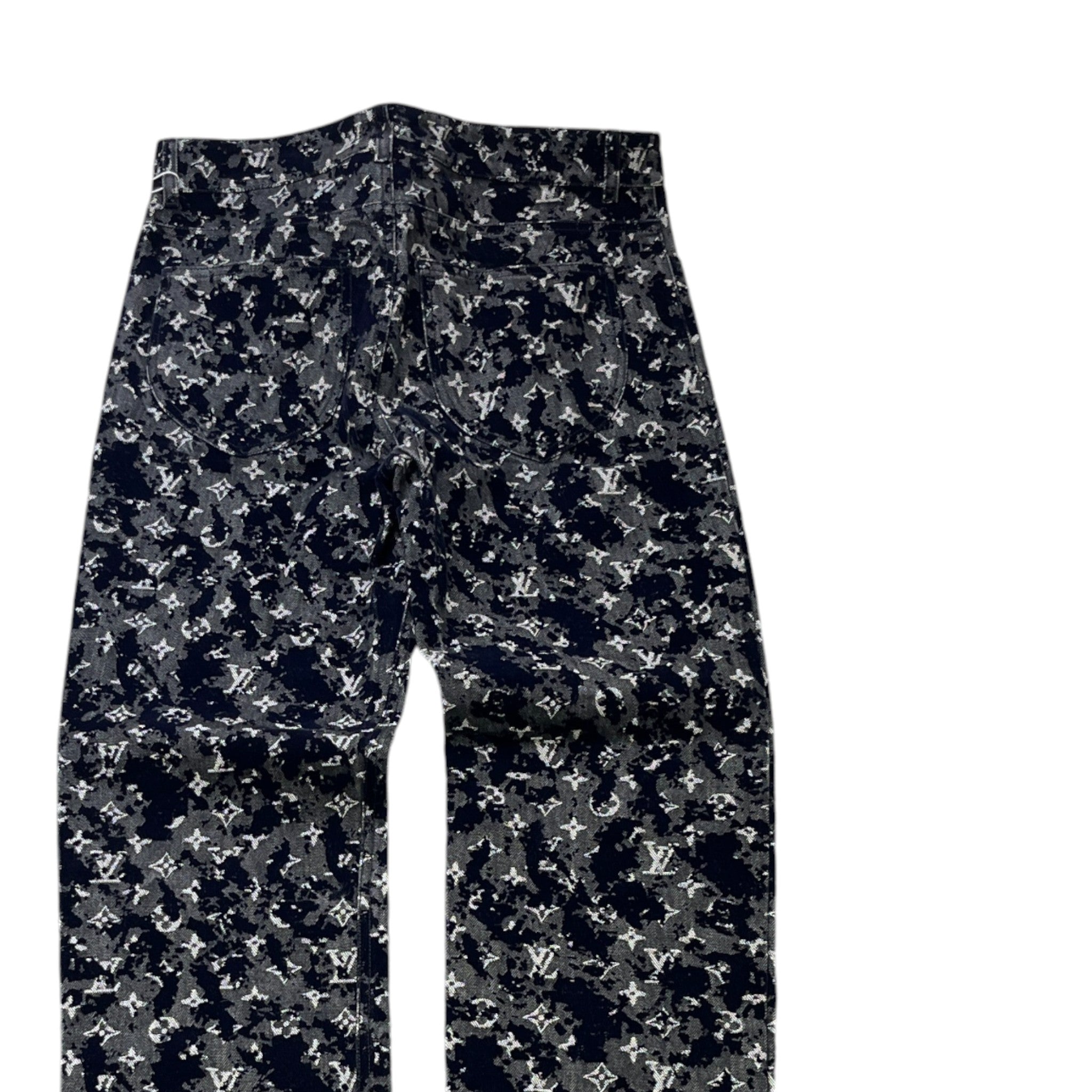 Men's Monogram Logo Jeans Navy Size Waist 30"