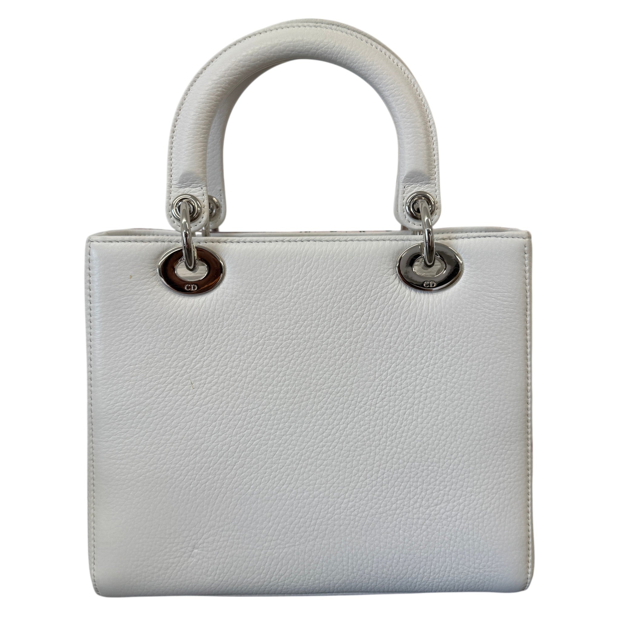 Women's Lady Dior Floral Handbag White
