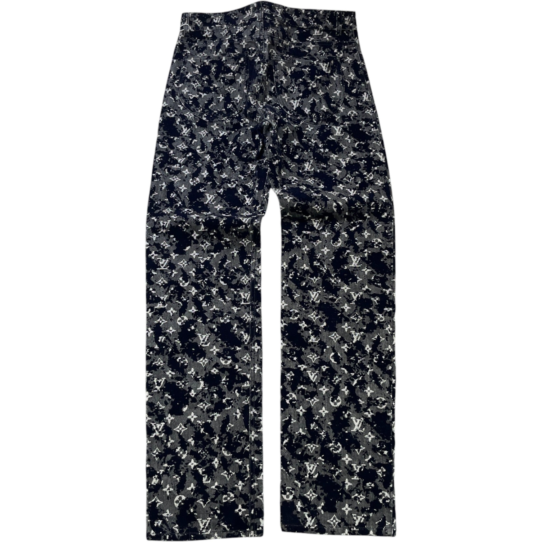 Men's Monogram Logo Jeans Navy Size Waist 30"