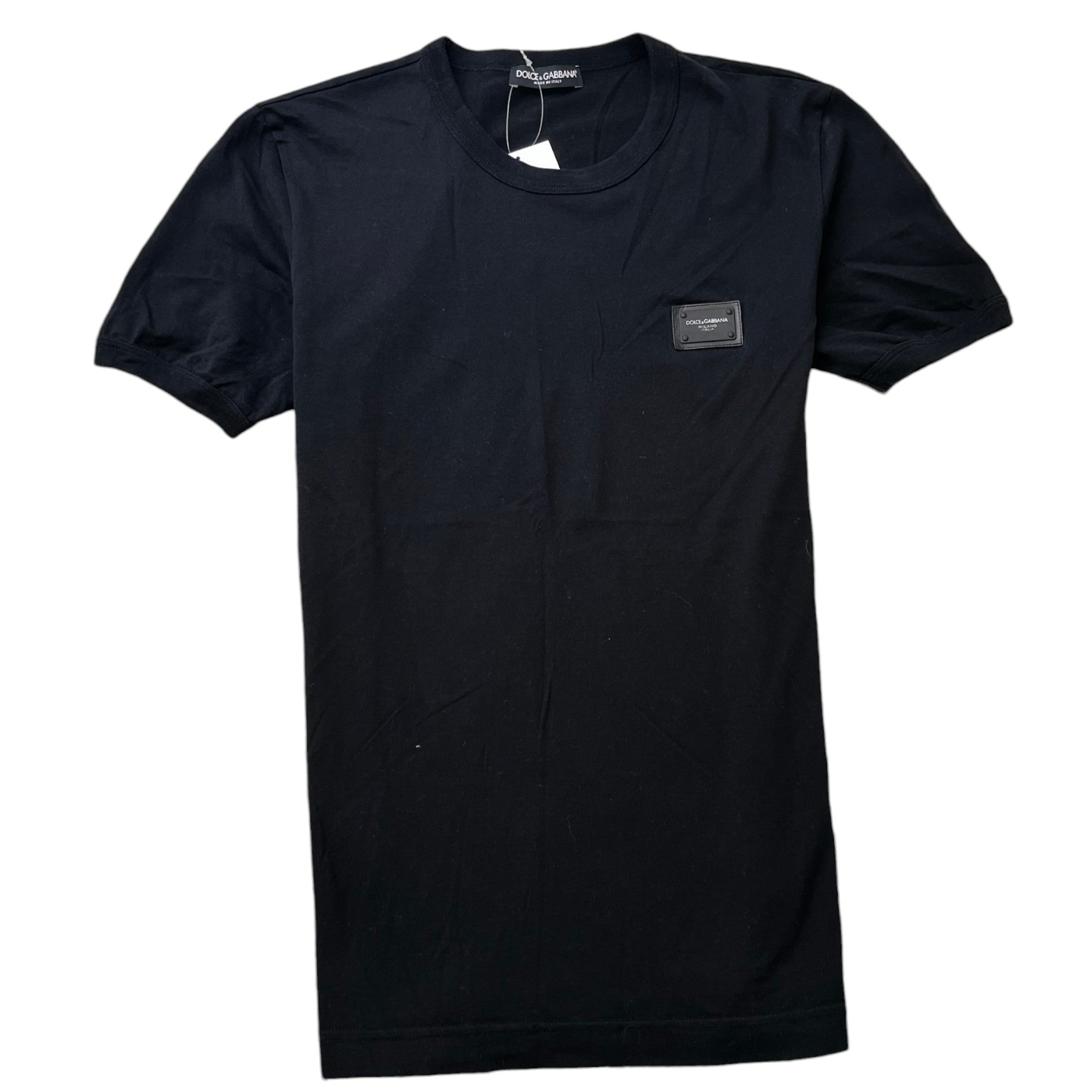Men's Plaque Logo T-Shirt Black Size IT 48 / UK M
