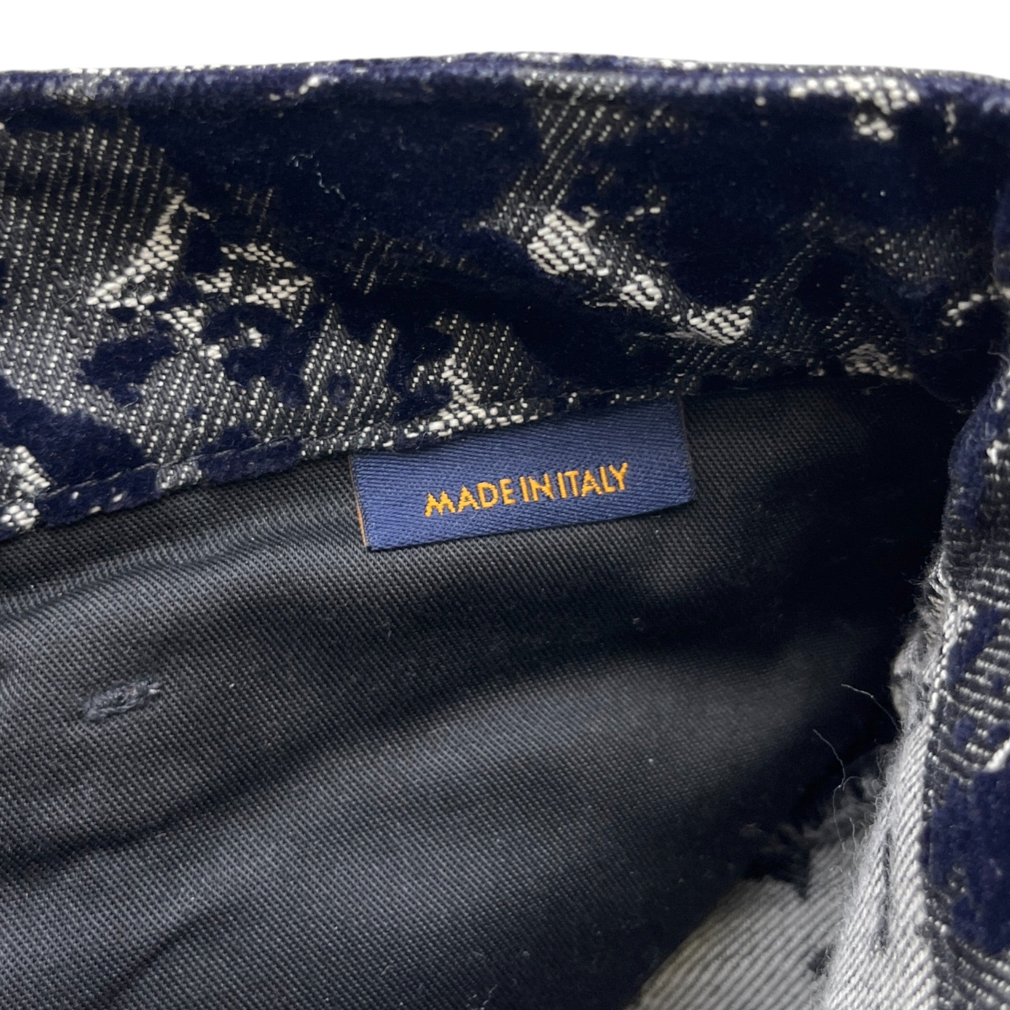 Men's Monogram Logo Jeans Navy Size Waist 30"