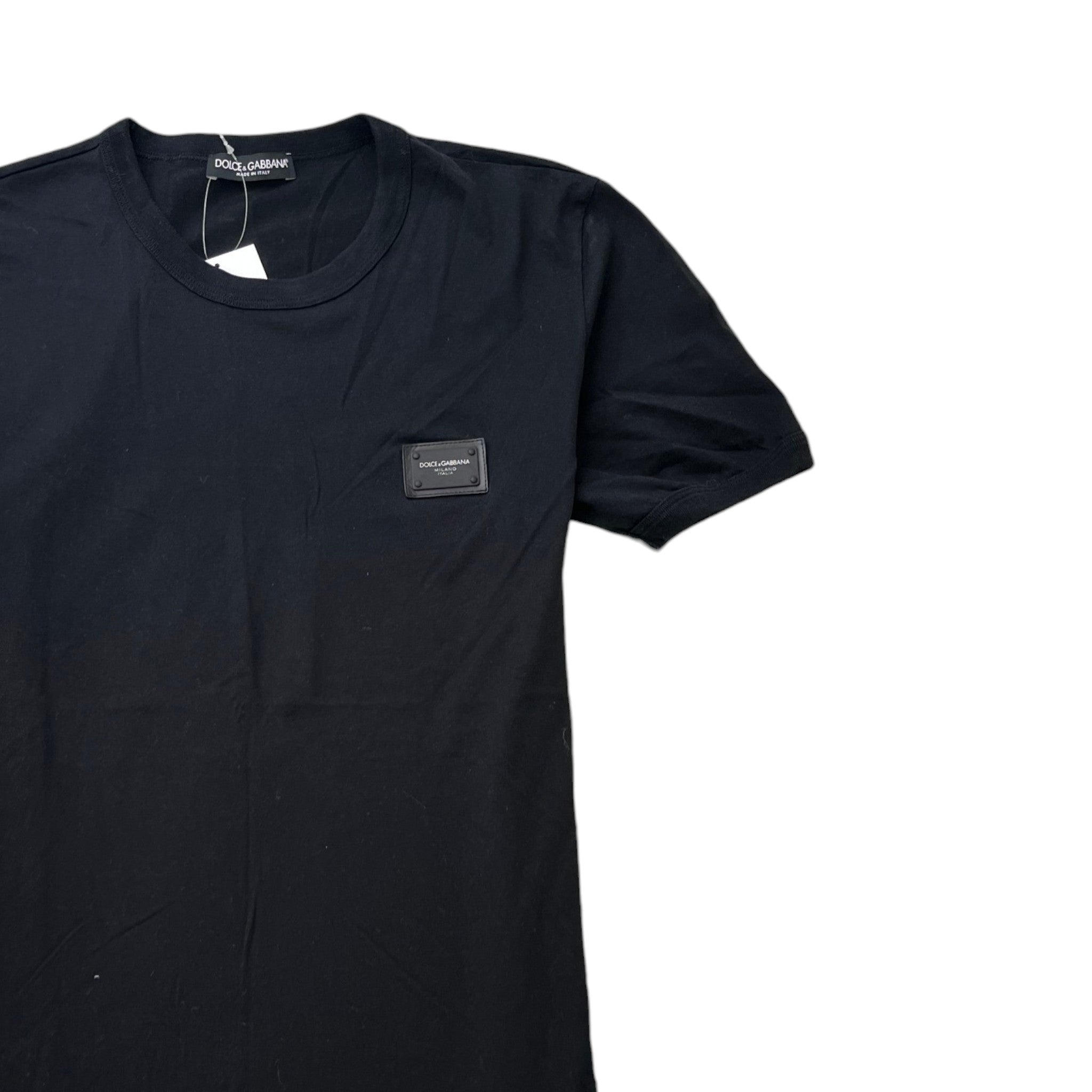 Men's Plaque Logo T-Shirt Black Size IT 48 / UK M