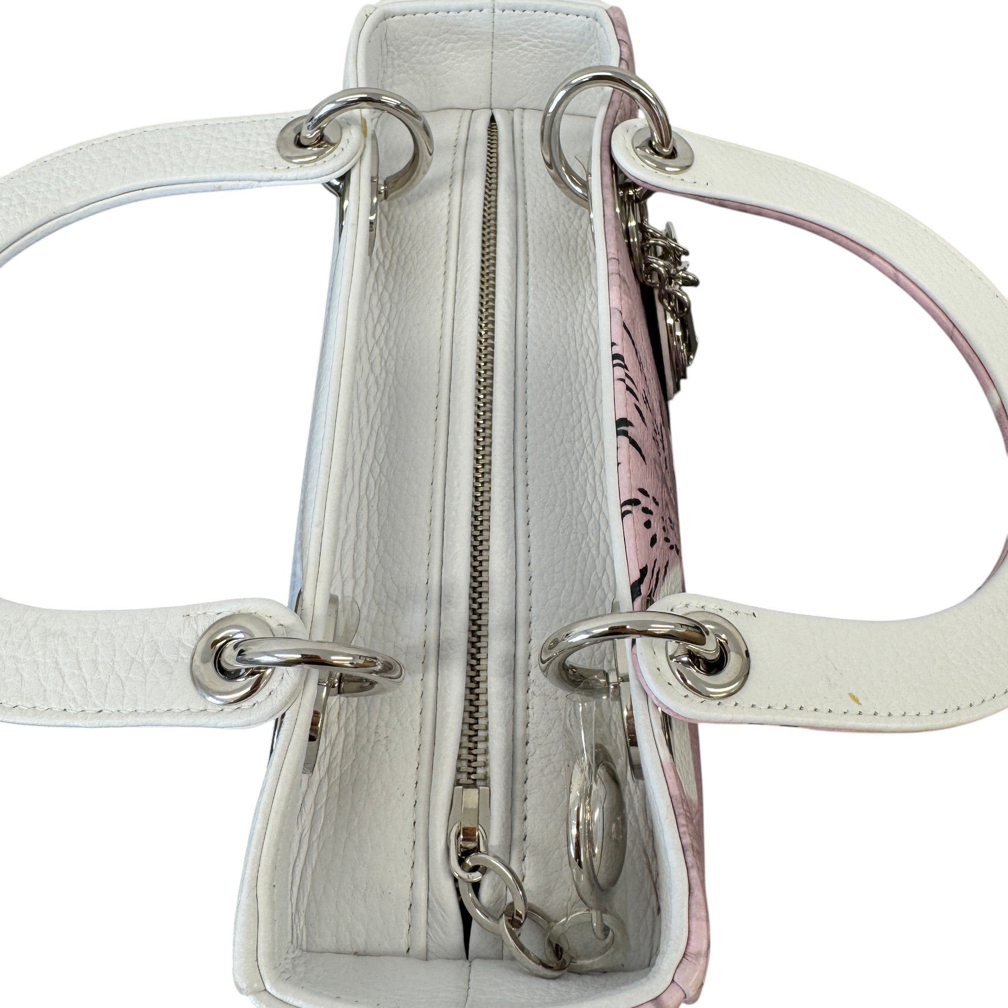 Women's Lady Dior Floral Handbag White