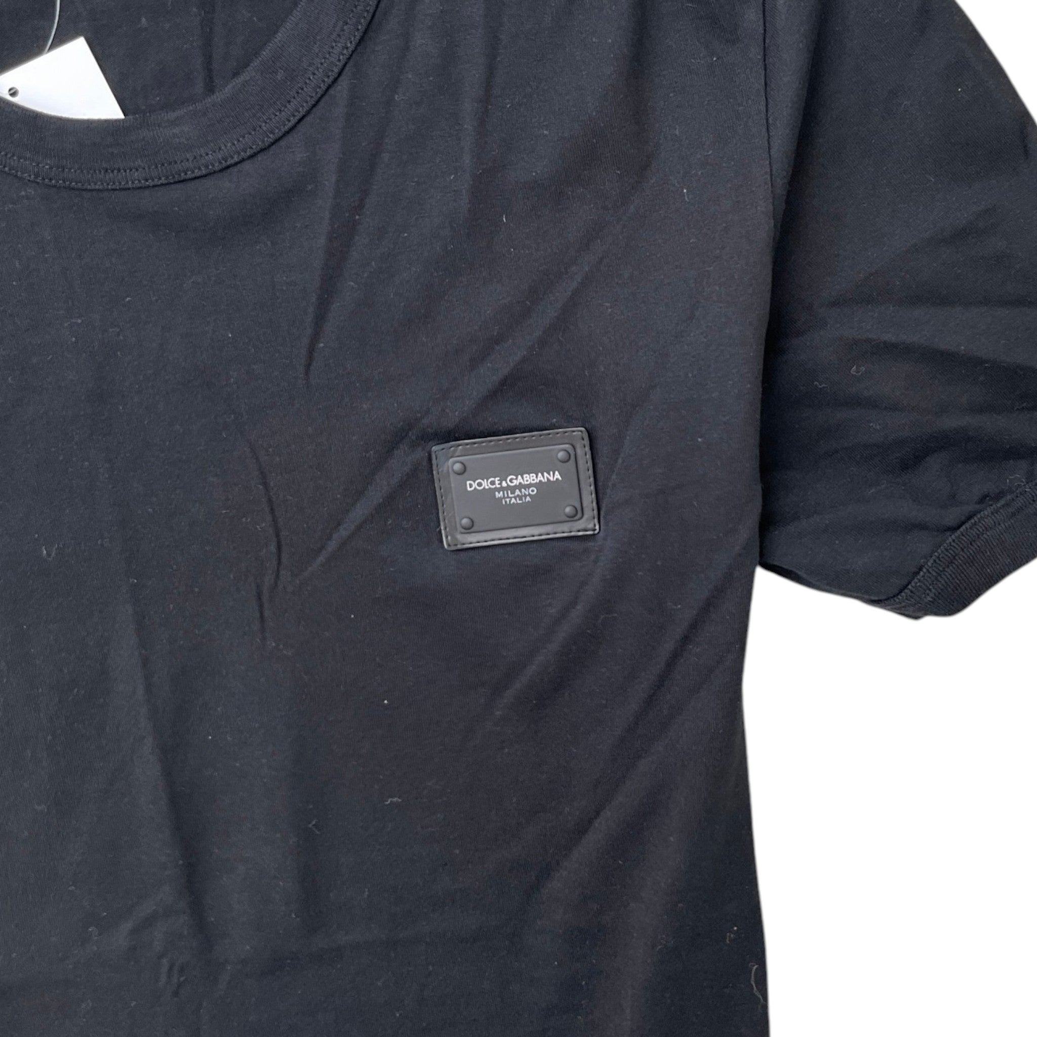 Men's Plaque Logo T-Shirt Black Size IT 48 / UK M