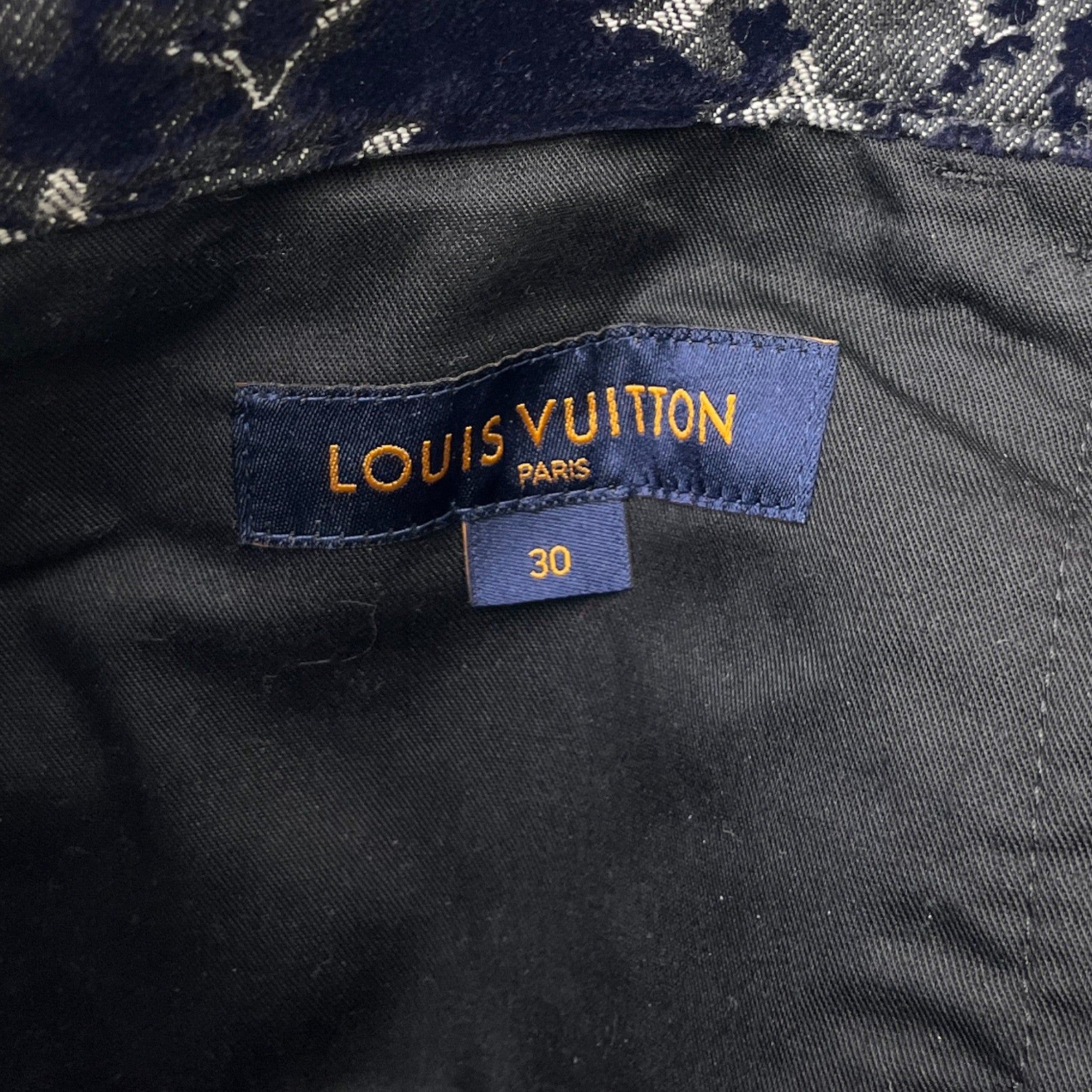 Men's Monogram Logo Jeans Navy Size Waist 30"