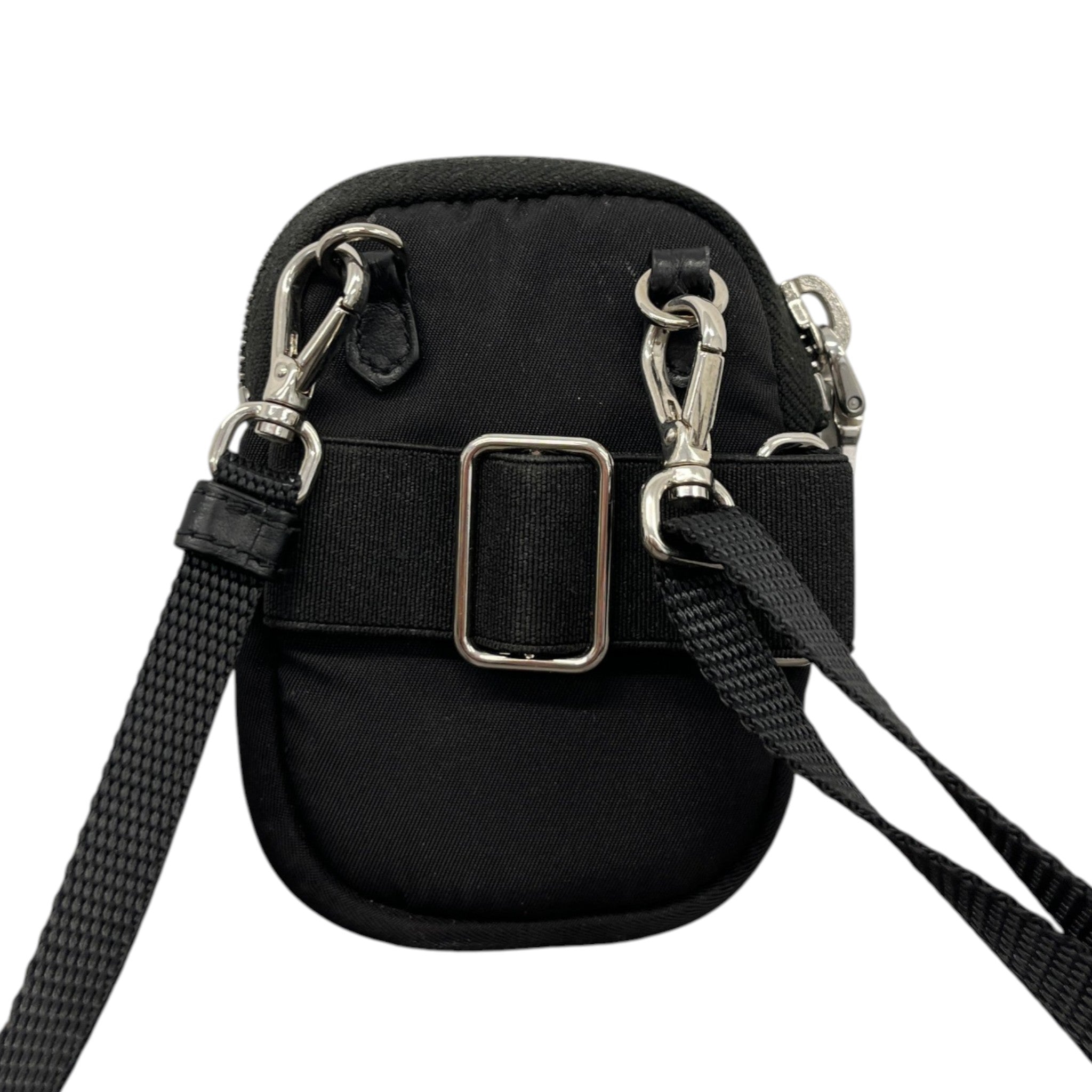 Men's Tessuto Nylon Mini Pouch Bag Black
