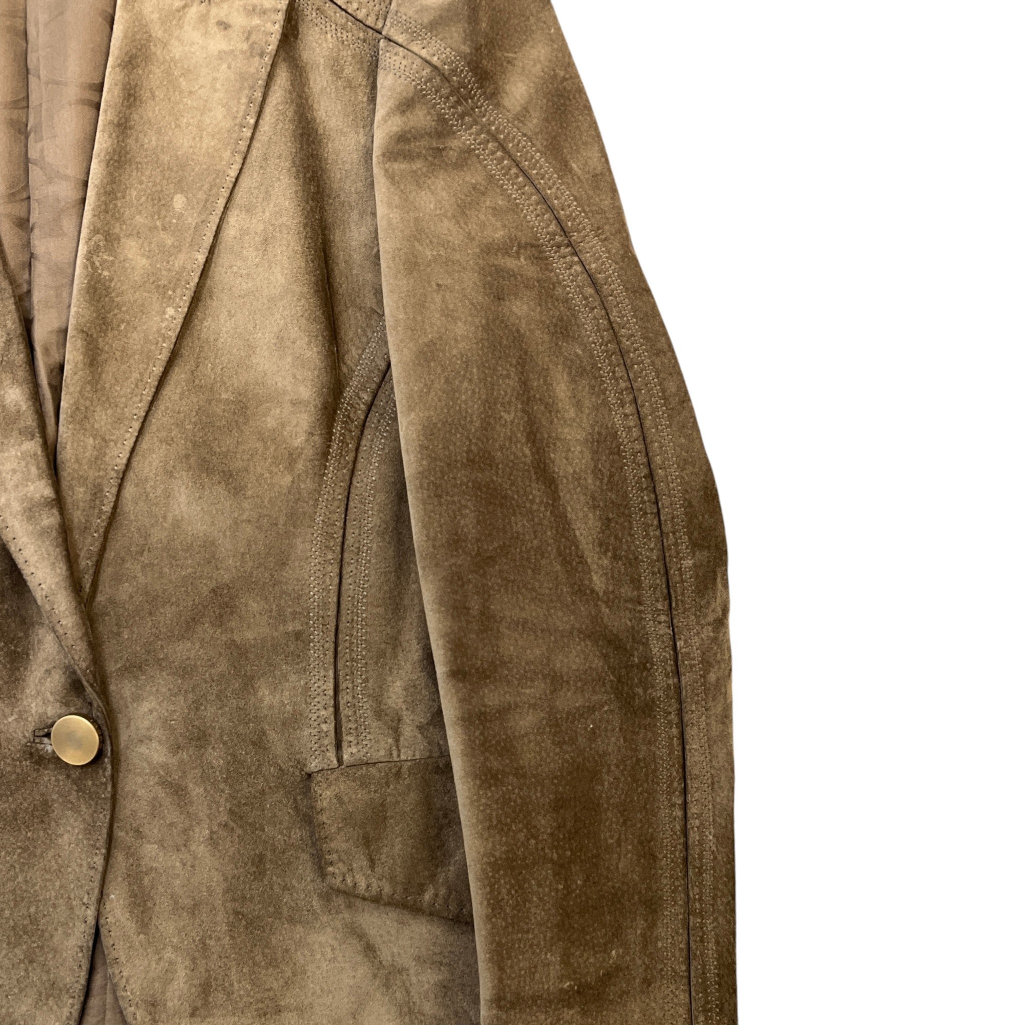 Women's Lambskin Blazer Jacket Brown Size 44 / UK 12