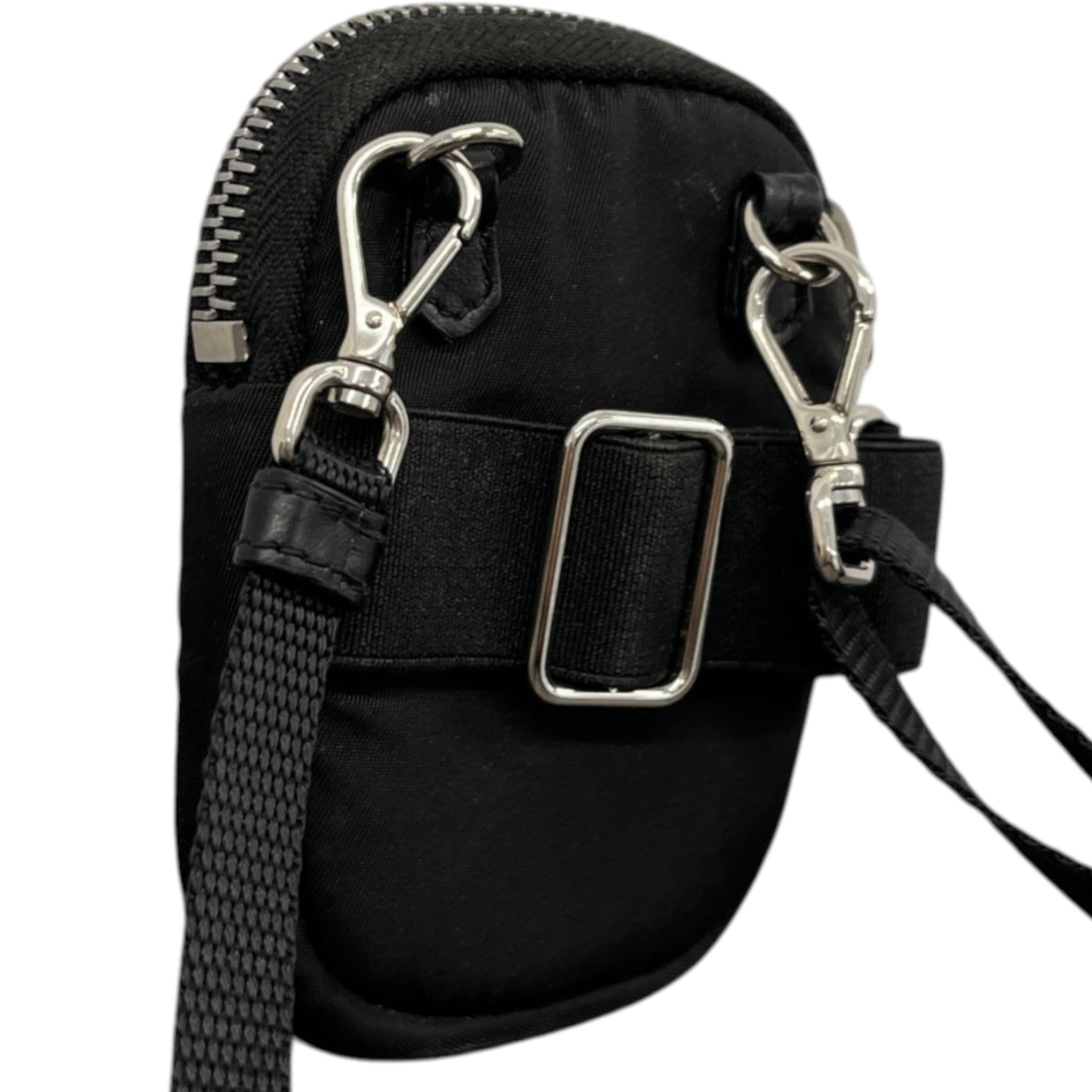Men's Tessuto Nylon Mini Pouch Bag Black
