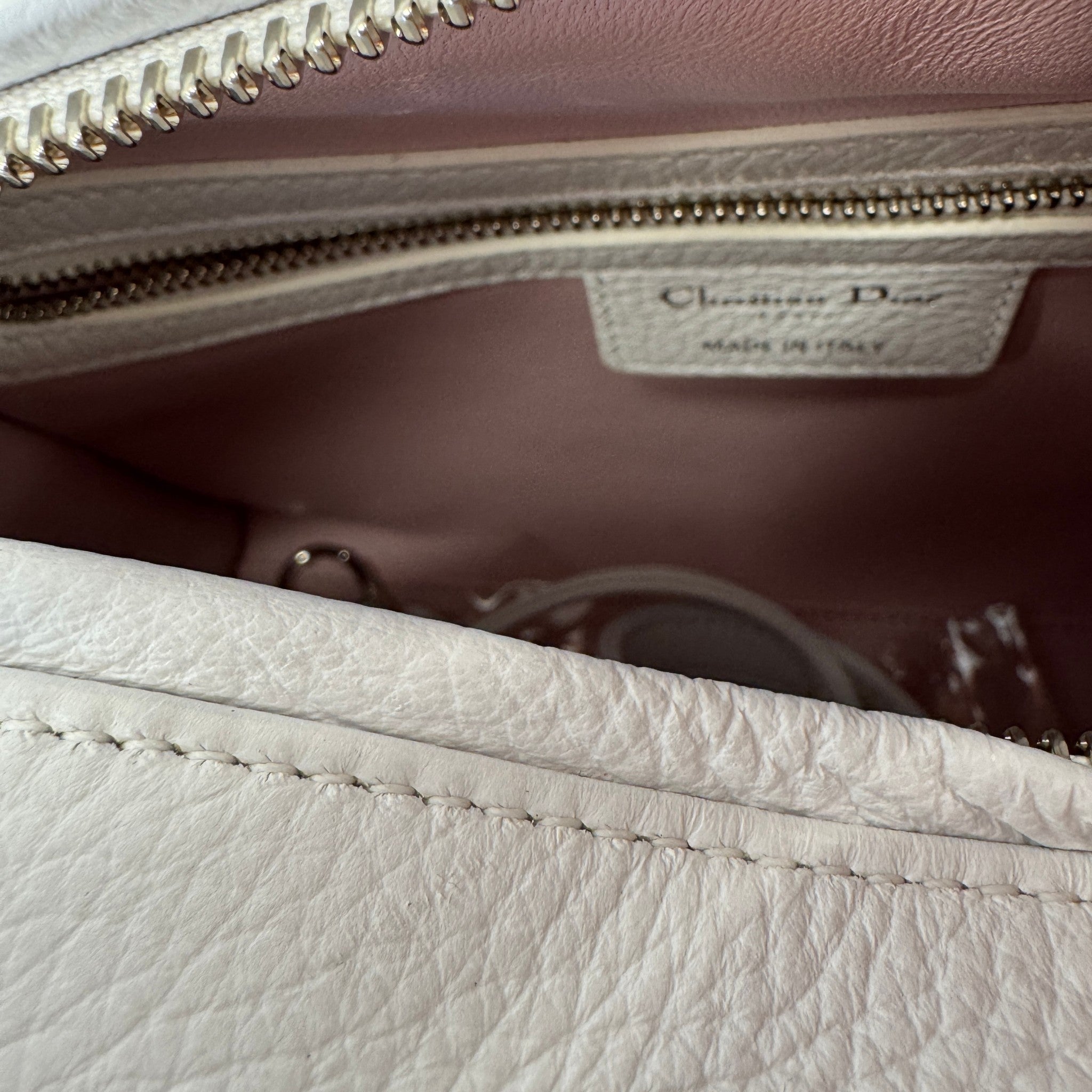 Women's Lady Dior Floral Handbag White