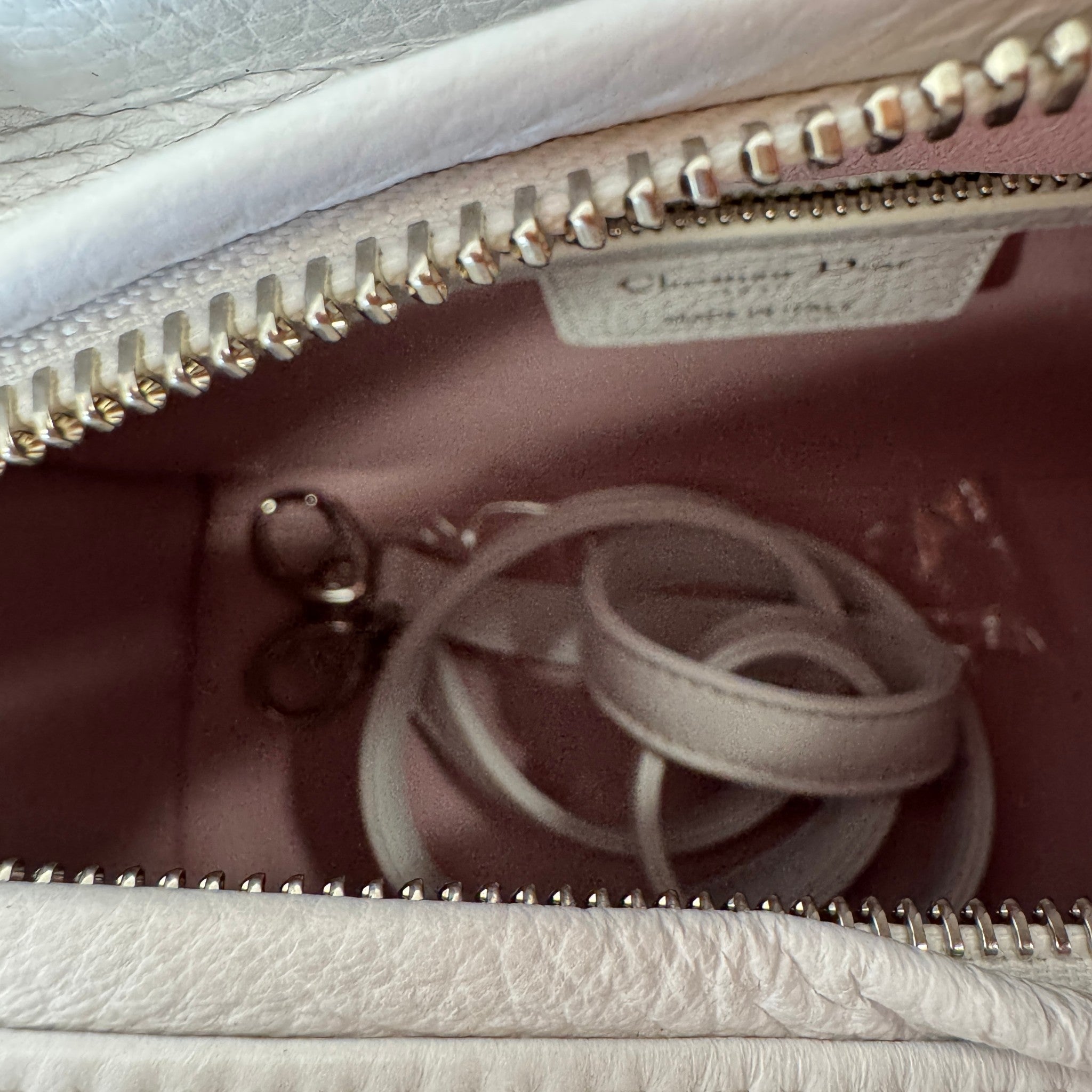 Women's Lady Dior Floral Handbag White