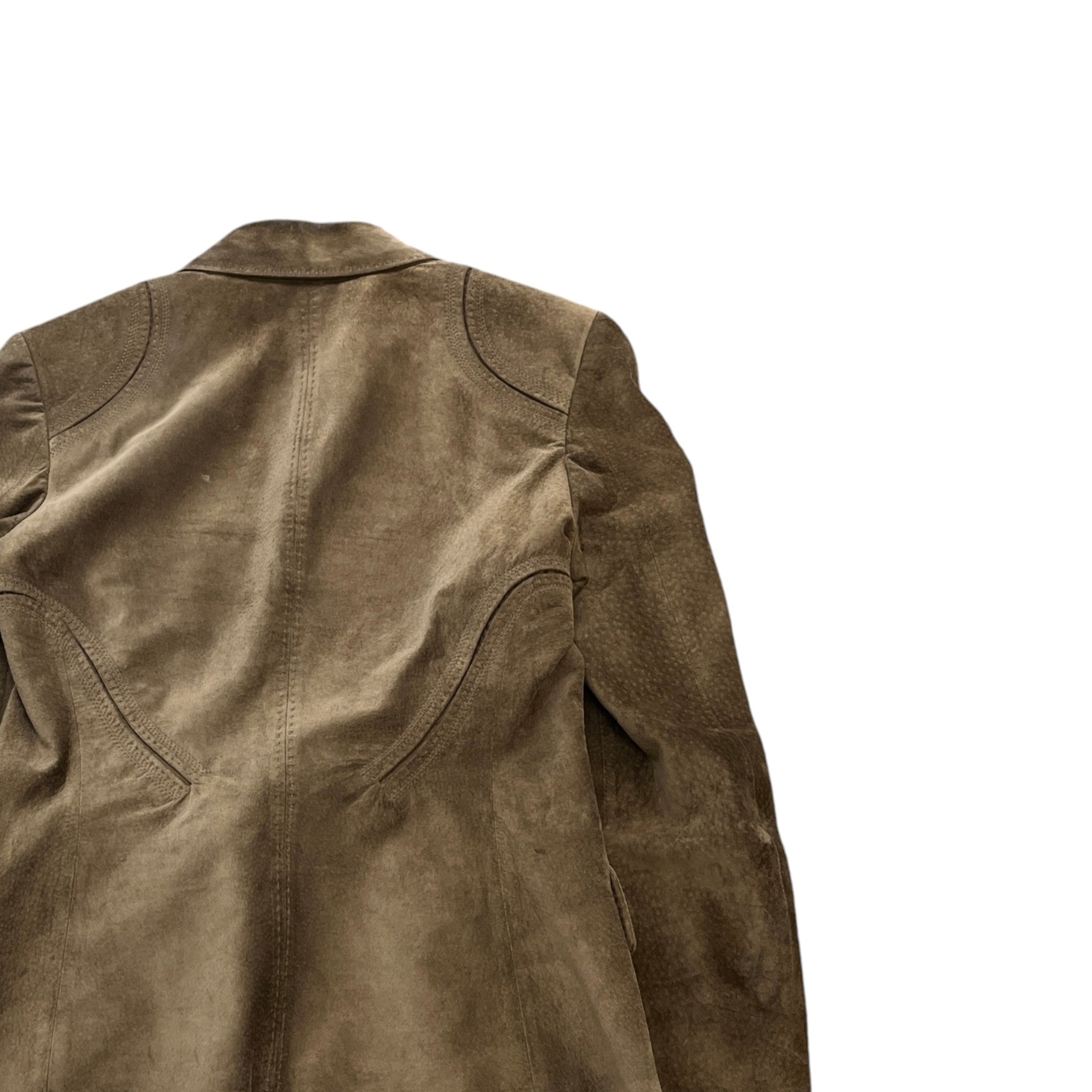 Women's Lambskin Blazer Jacket Brown Size 44 / UK 12