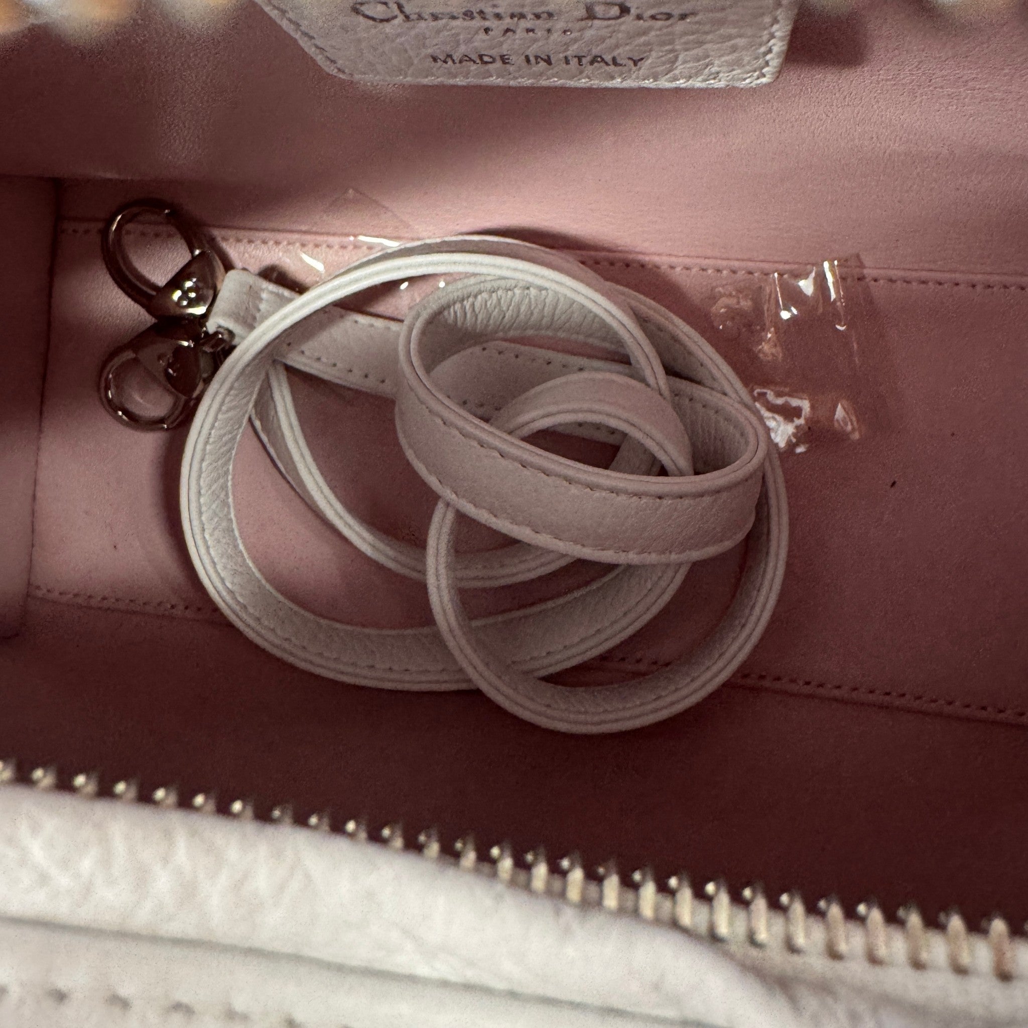 Women's Lady Dior Floral Handbag White