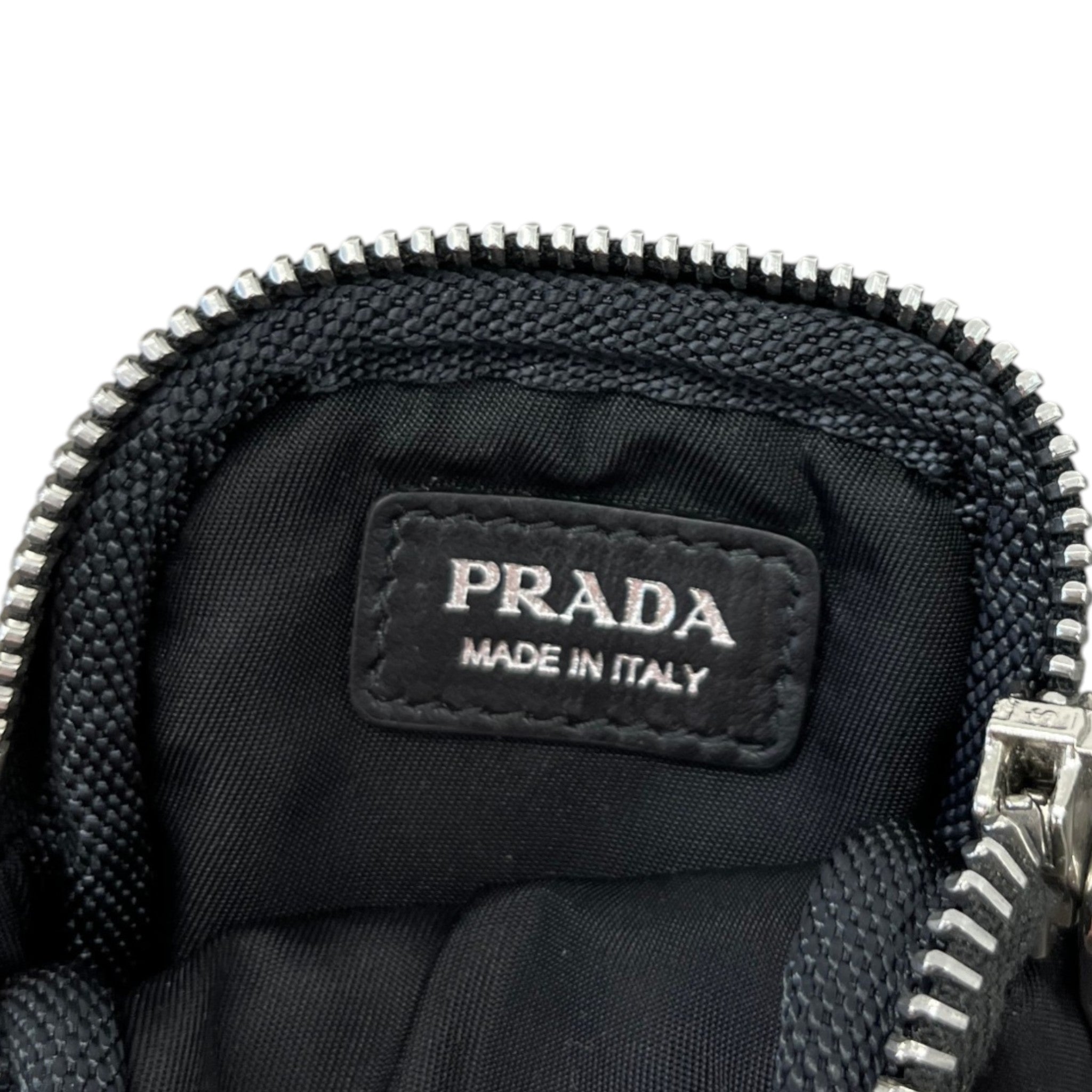 Men's Tessuto Nylon Mini Pouch Bag Black