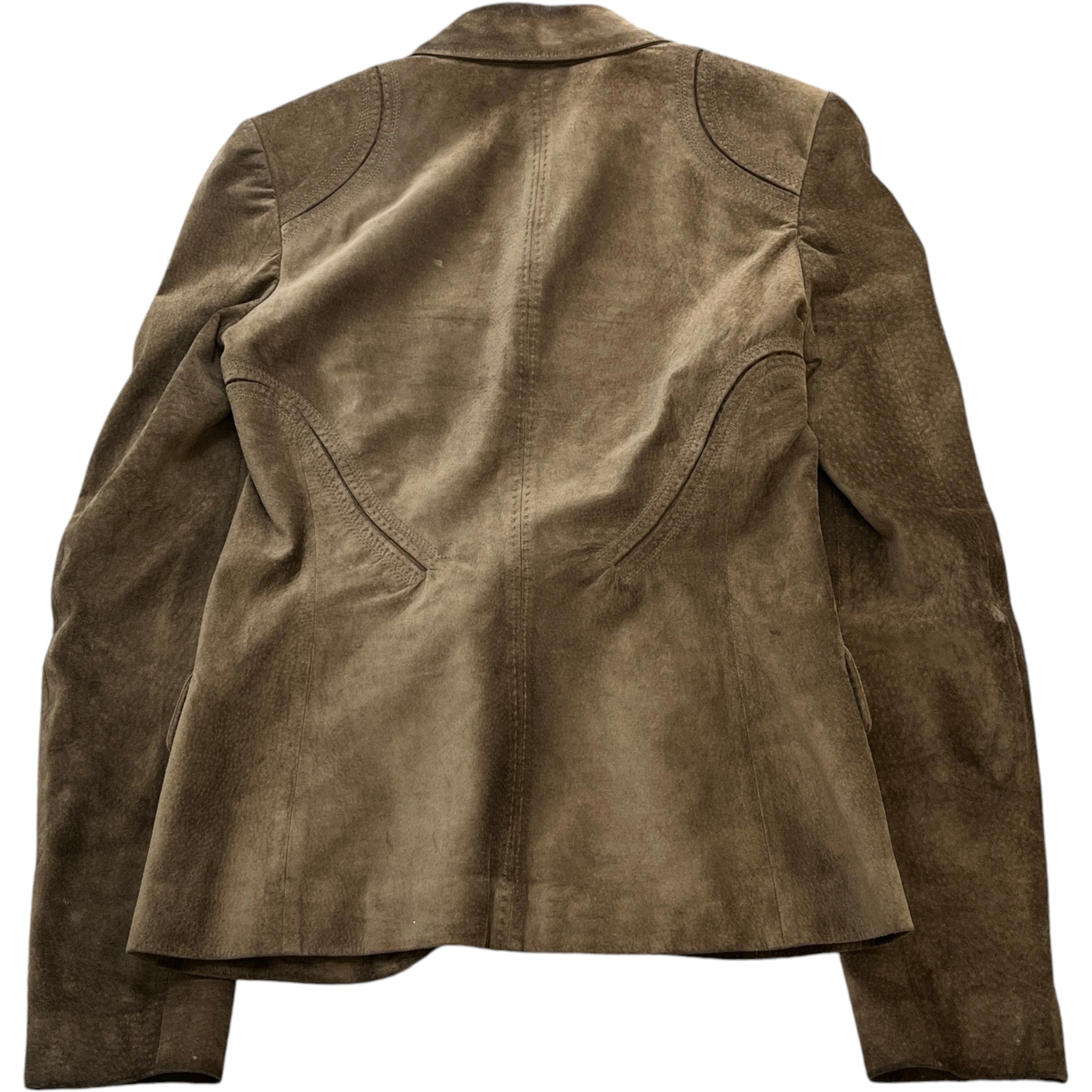 Women's Lambskin Blazer Jacket Brown Size 44 / UK 12