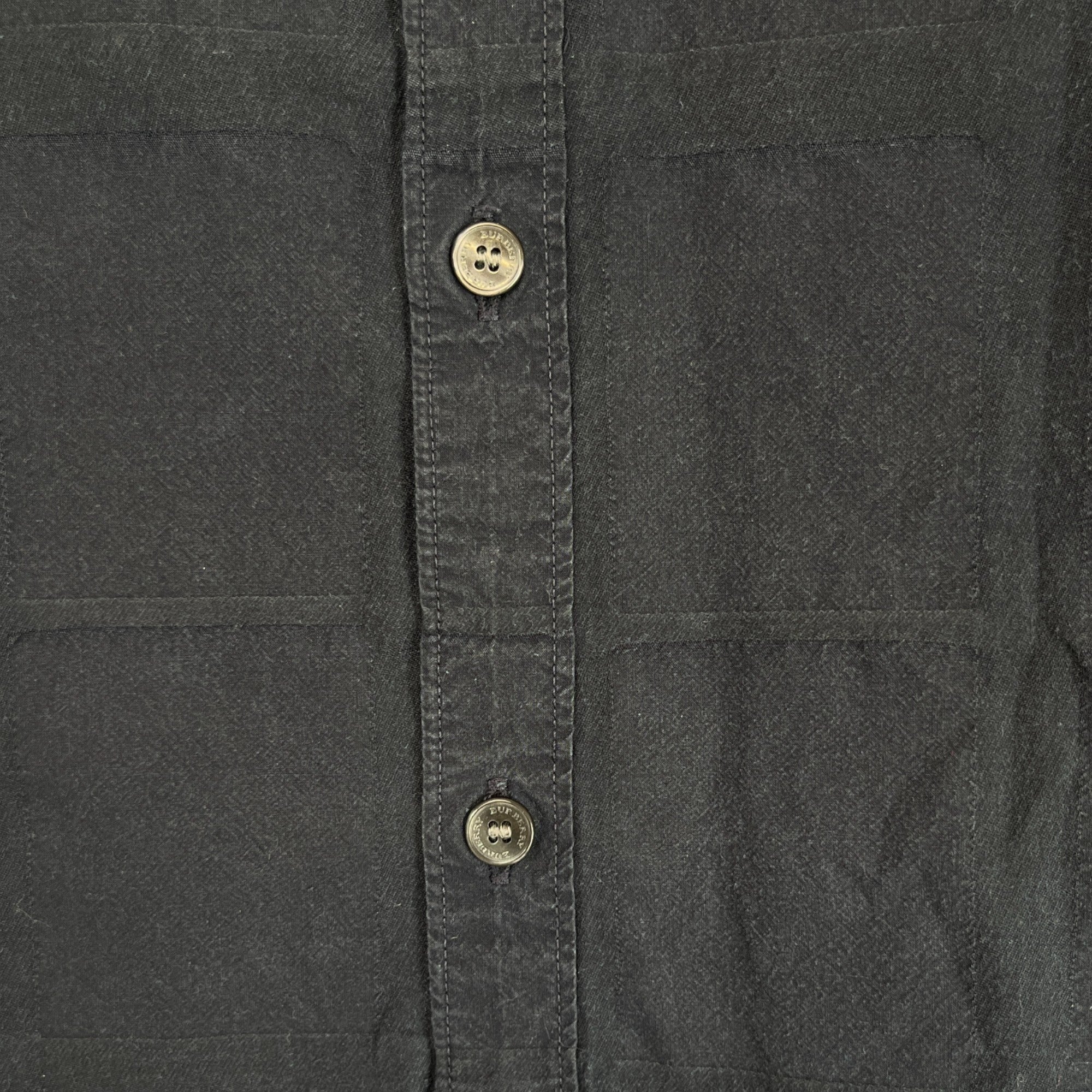 Men's Checkered Long Sleeve Shirt Navy Size S