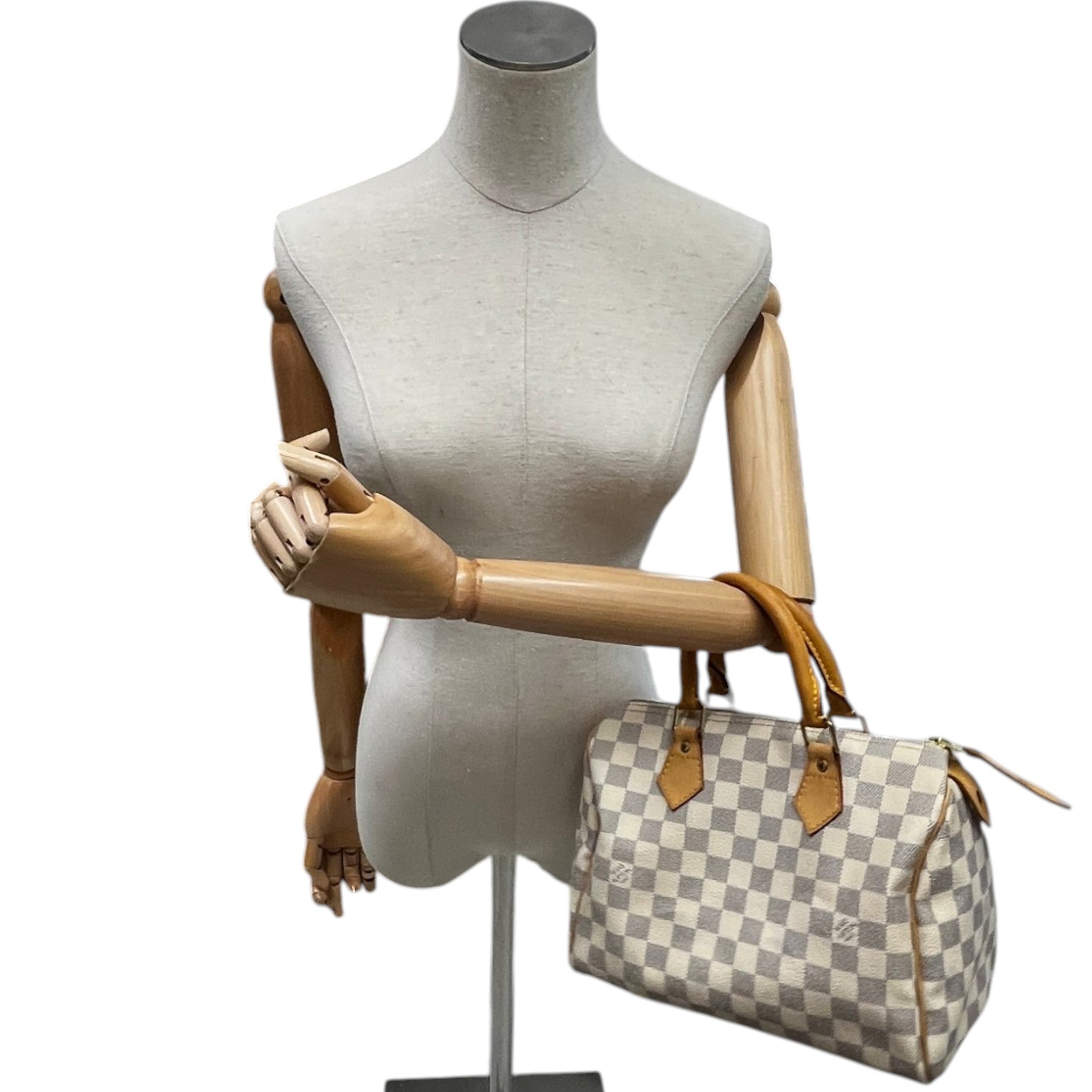 Women's Damier Azur Speedy 25 Bag White