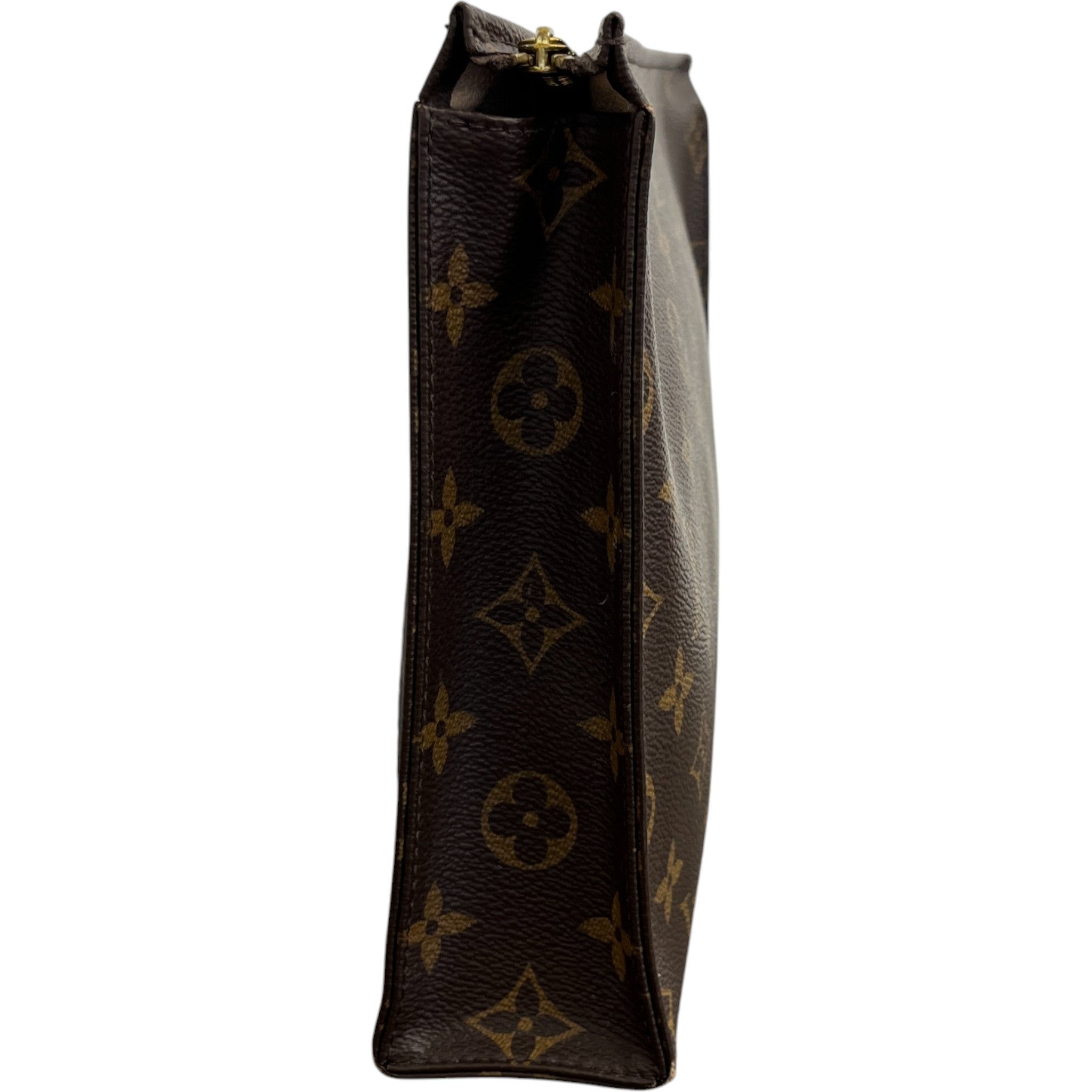 Women's Monogram Toiletry Pouch 26 Toiletry Bag Brown