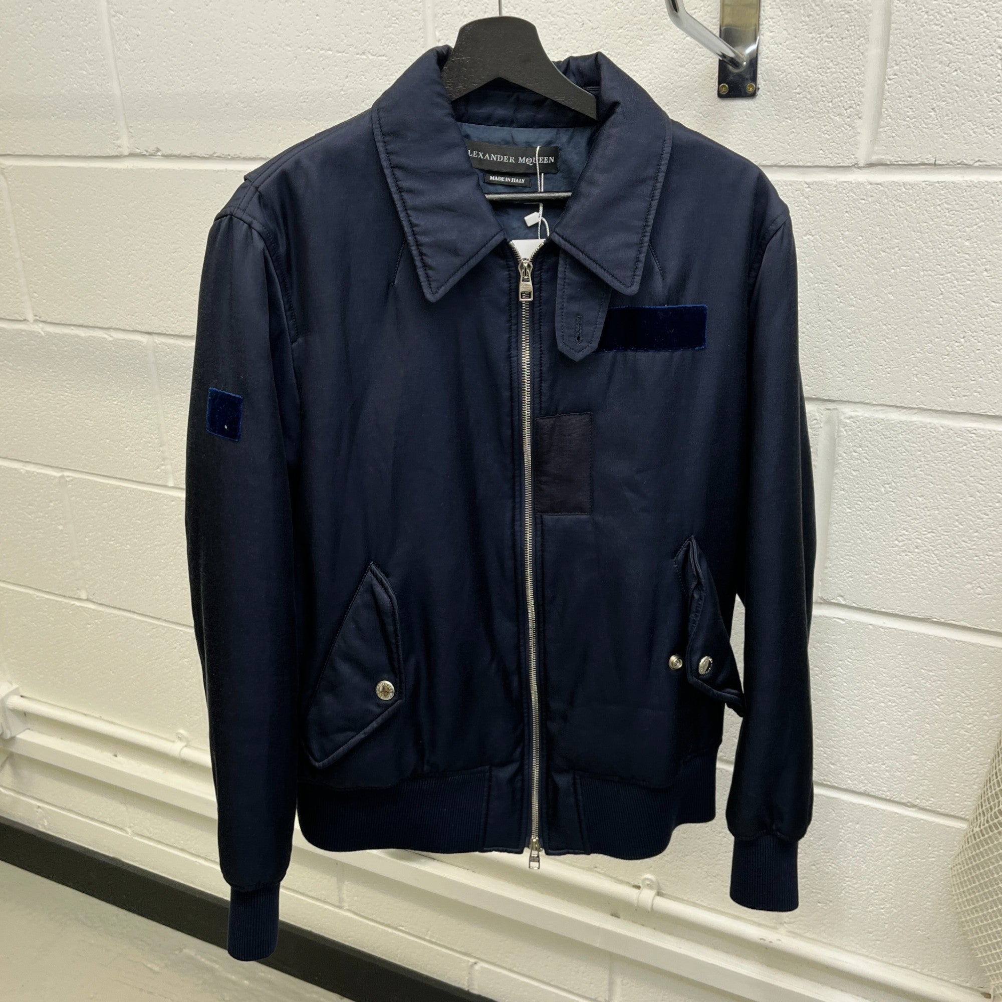 Men's Stitch Logo Print Jacket Navy Size IT 48 / M