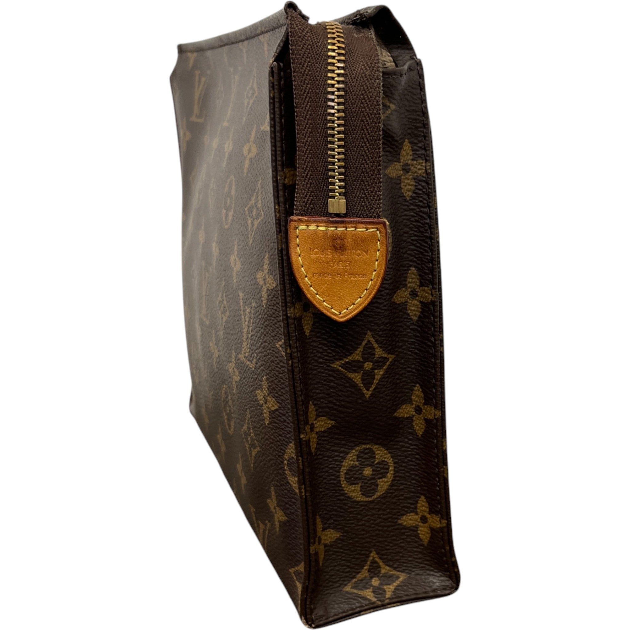 Women's Monogram Toiletry Pouch 26 Toiletry Bag Brown