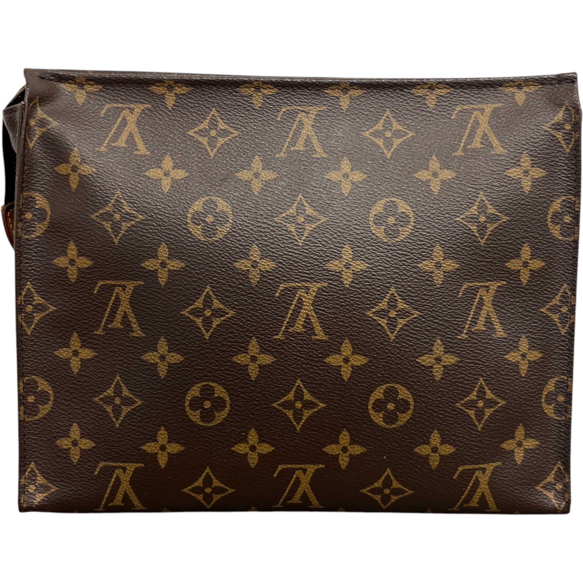 Women's Monogram Toiletry Pouch 26 Toiletry Bag Brown