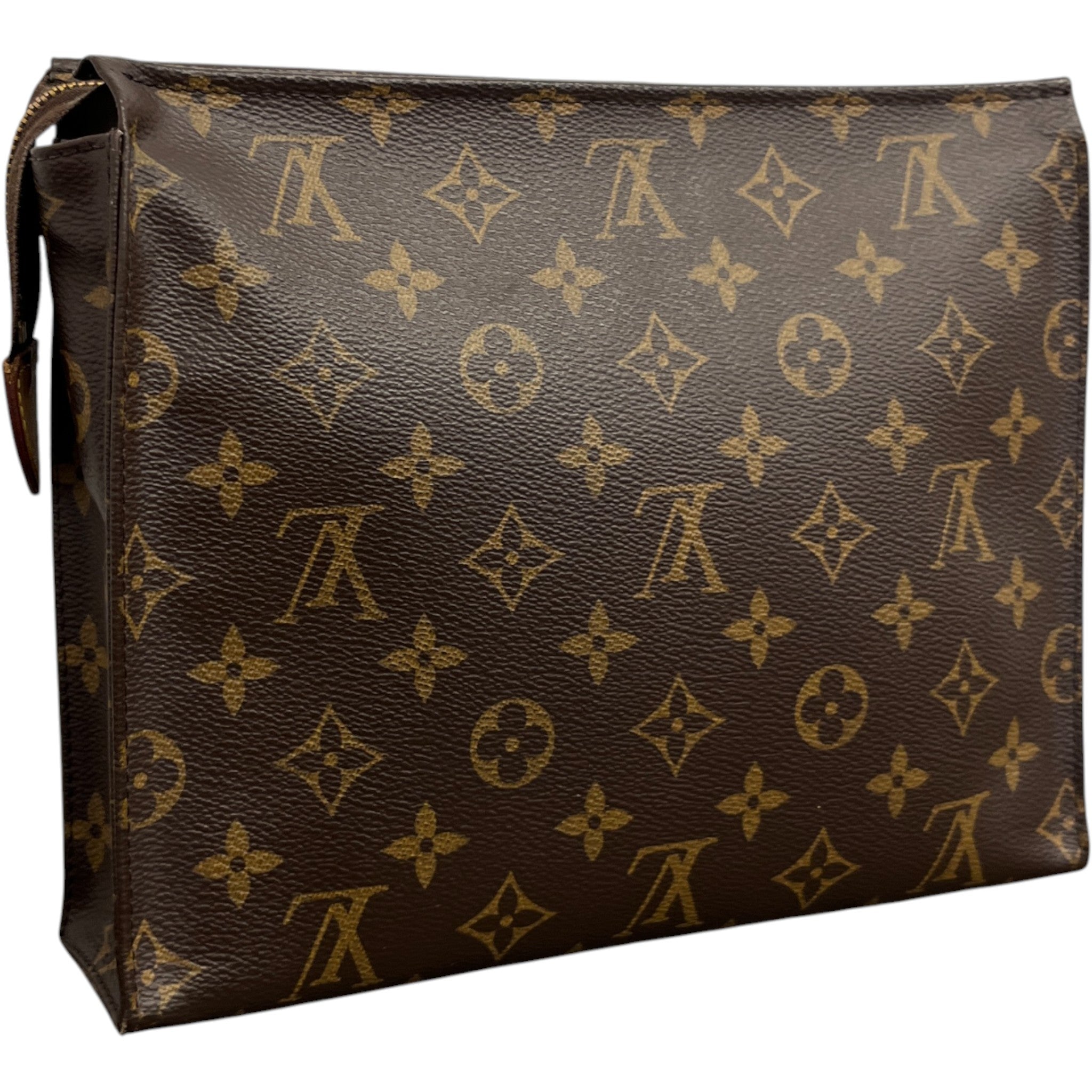 Women's Monogram Toiletry Pouch 26 Toiletry Bag Brown