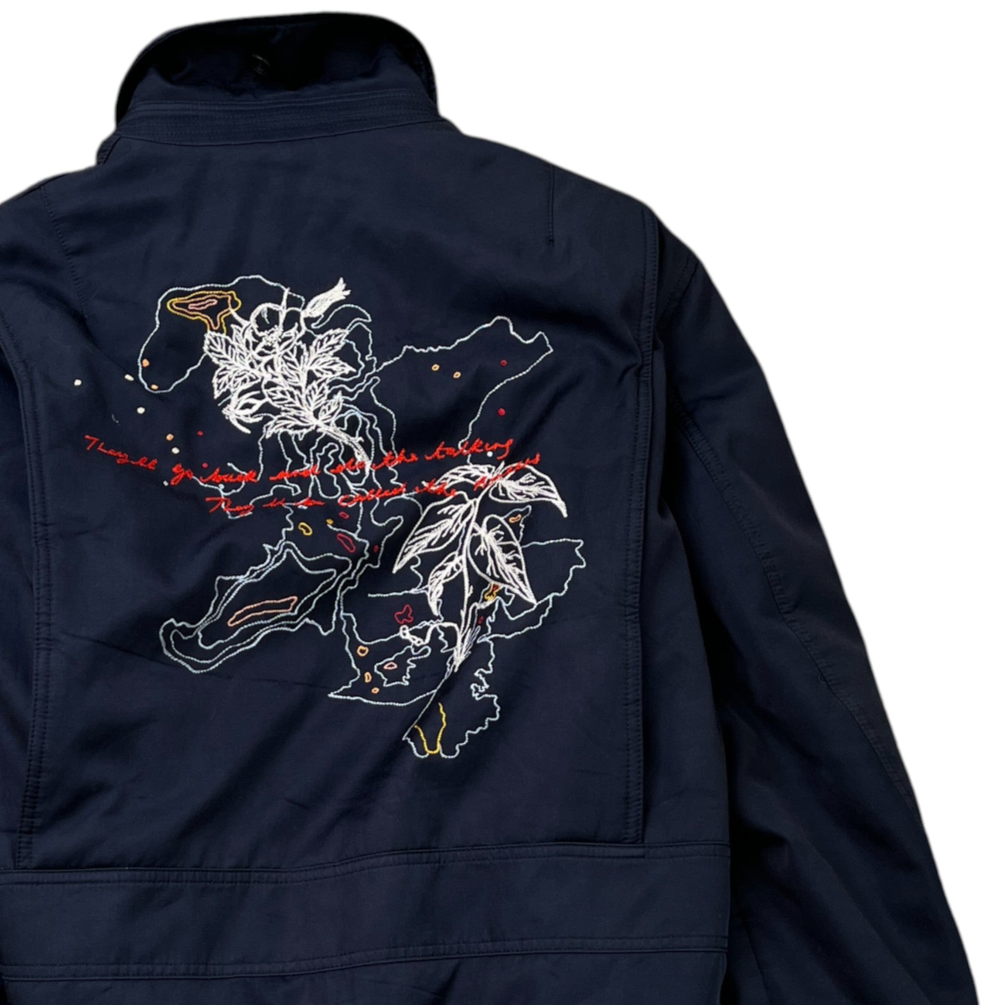 Men's Stitch Logo Print Jacket Navy Size IT 48 / M