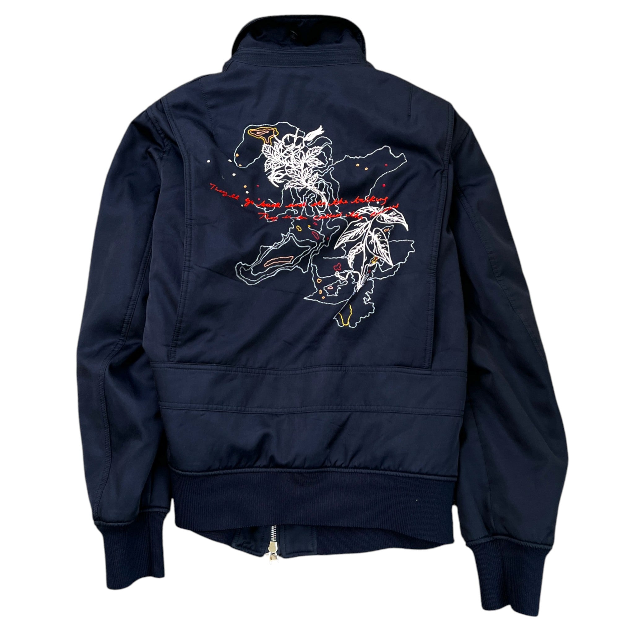 Men's Stitch Logo Print Jacket Navy Size IT 48 / M