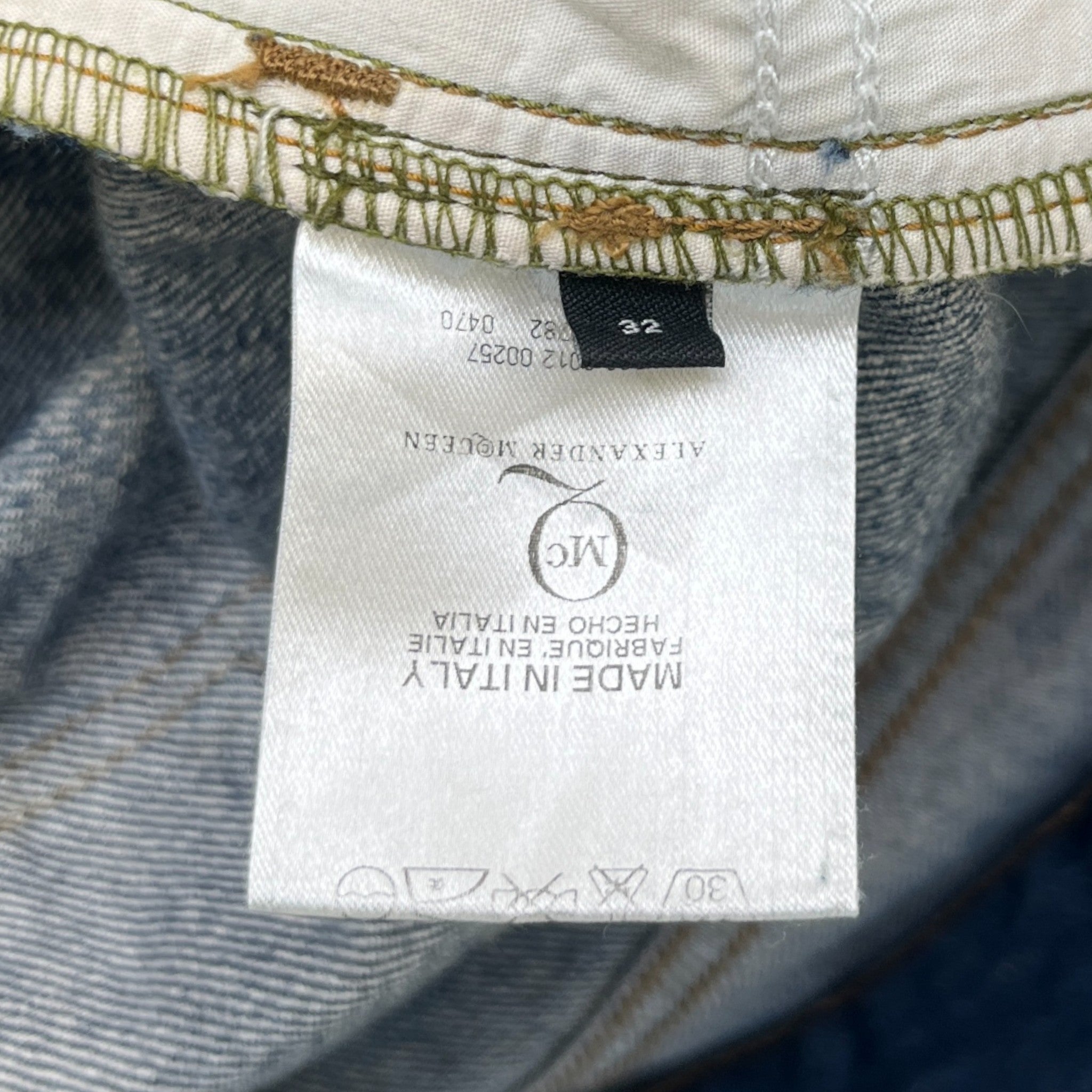 Men's Distressed Paint Splatter Jeans Blue Size Waist 32"