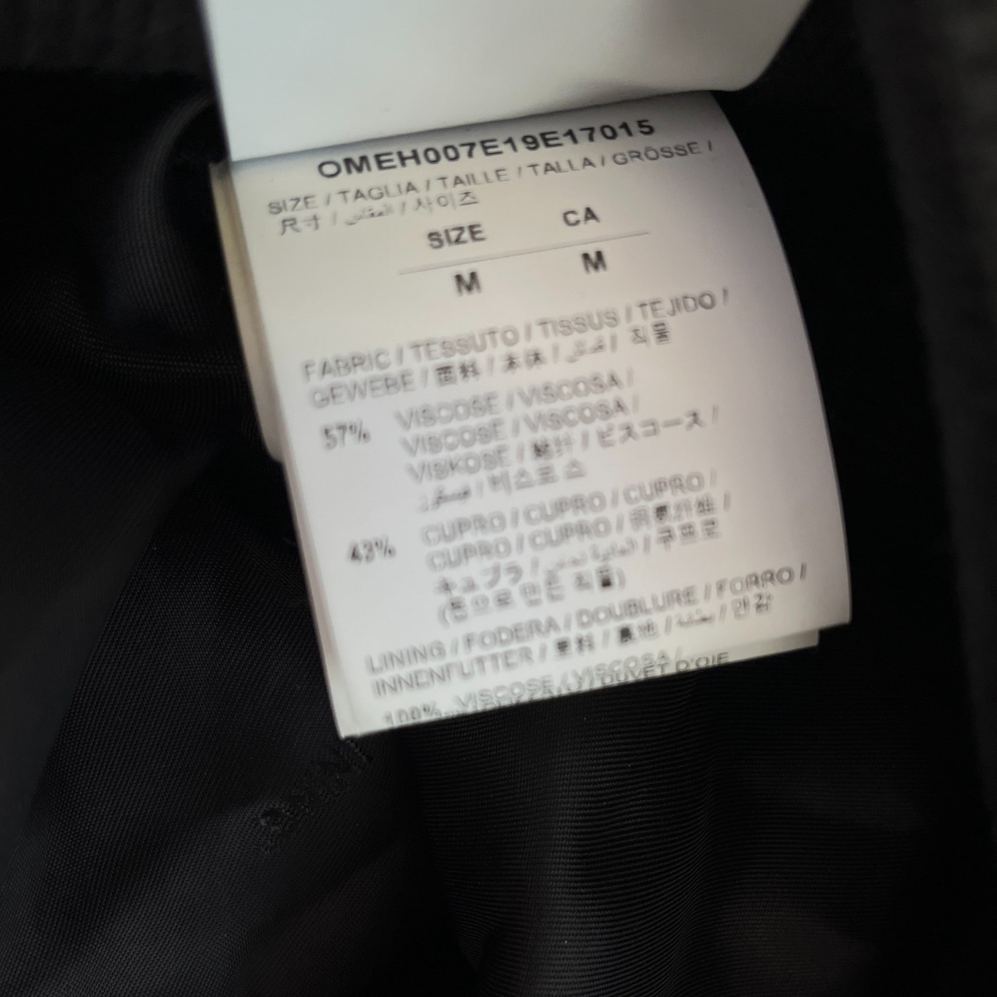 Men's Waterfall Bomber Jacket Black Size M