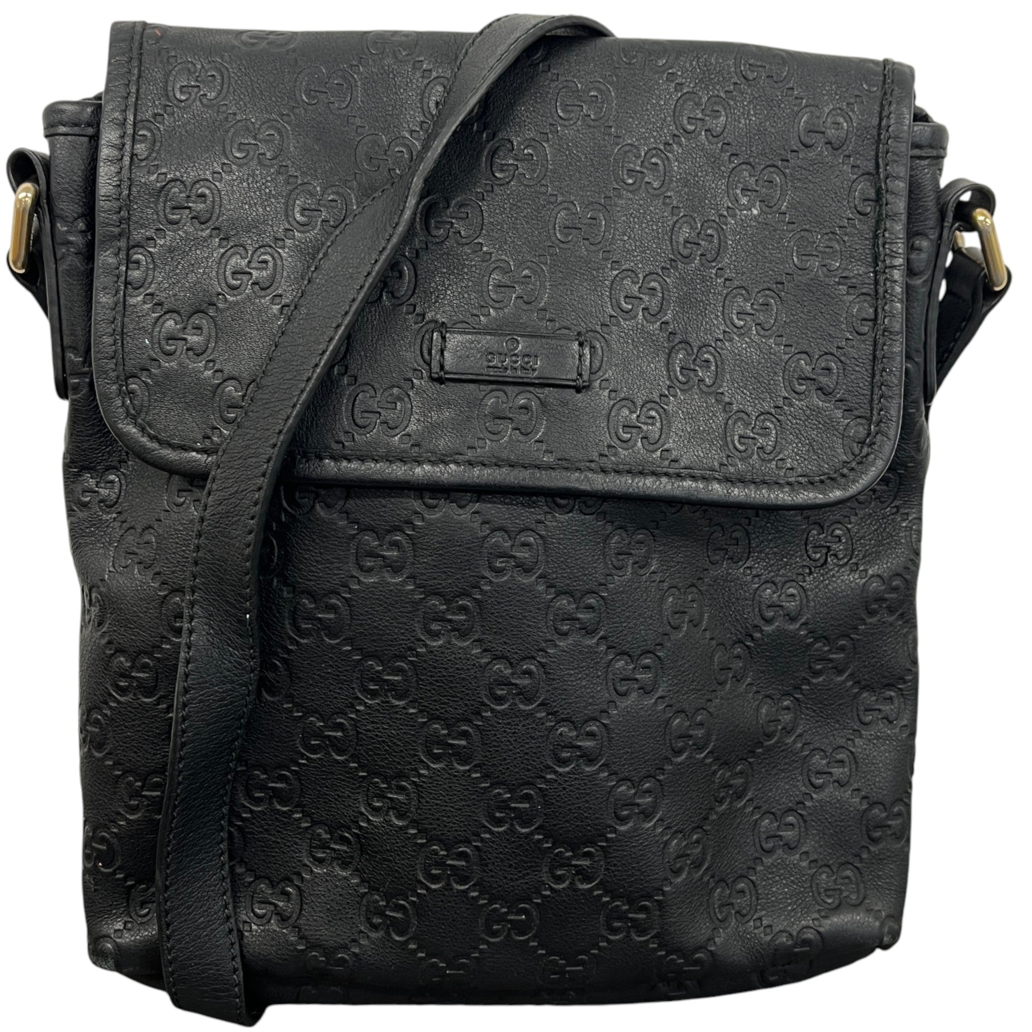 Men's Guccissima Messenger Bag Black