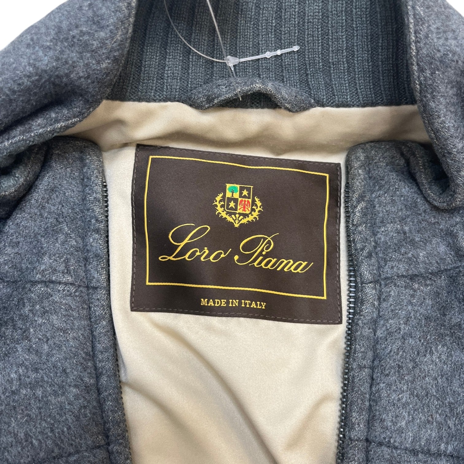Men's Cashmere Hybrid Bomber Jacket Grey Size L