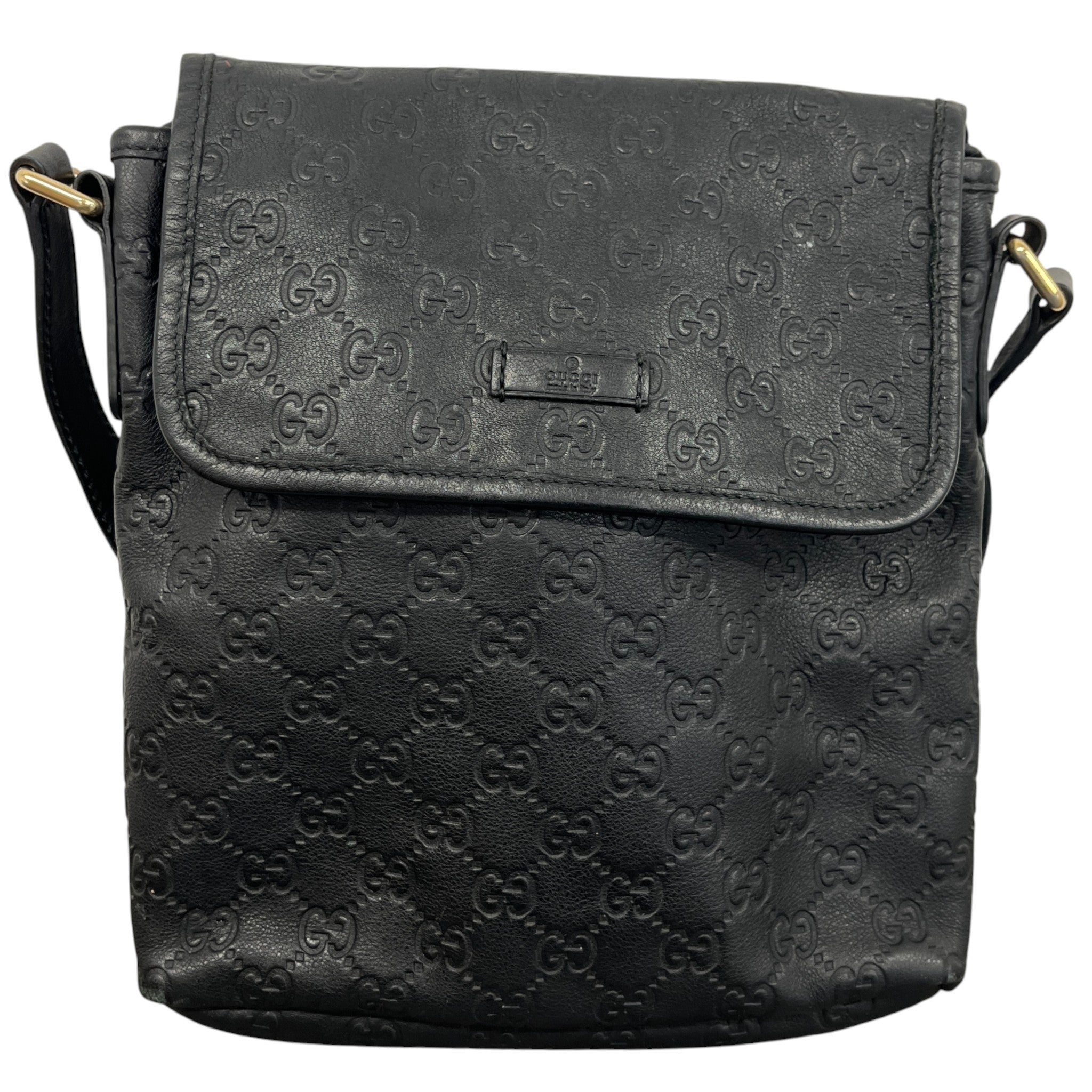 Men's Guccissima Messenger Bag Black