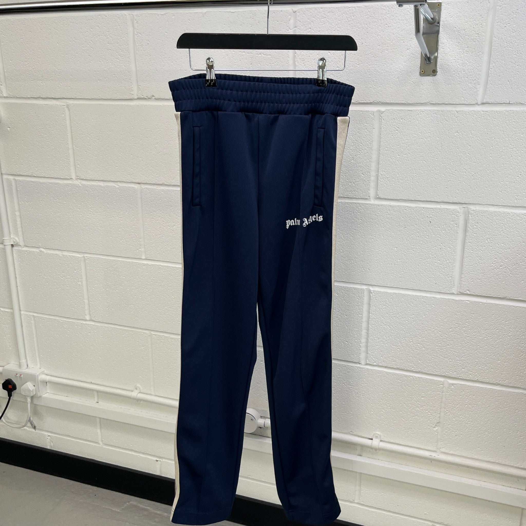 Men's Logo Print Track Joggers Blue Size M